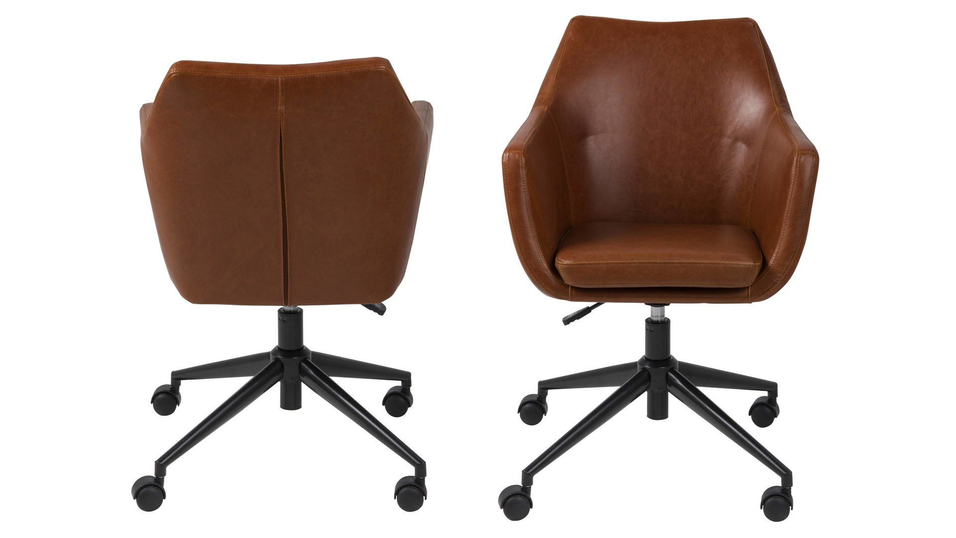 Drehstuhl Nora Auch Als Buromobel Einsetzbar Cognacfarbenes