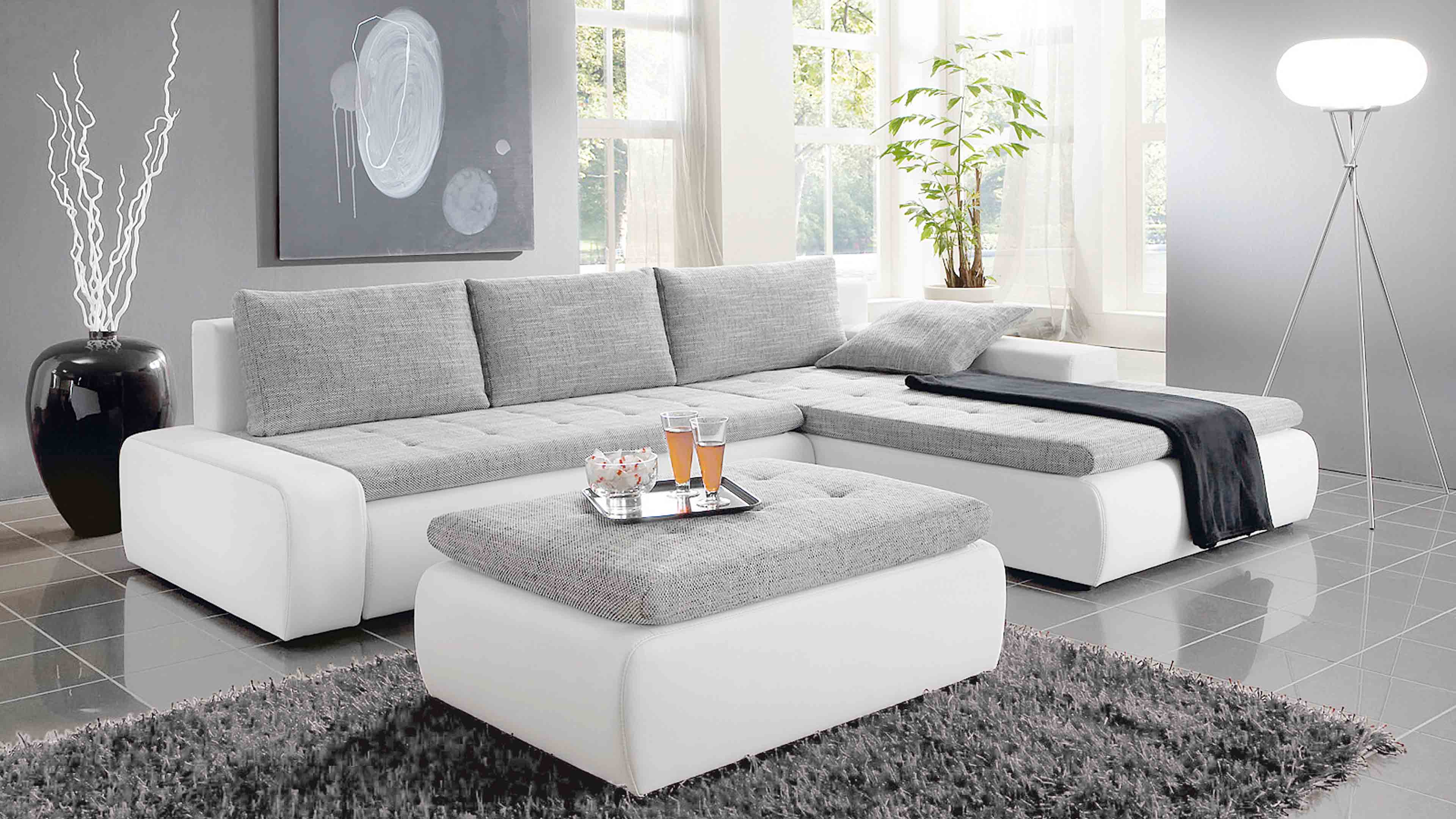 Eckgarnitur Sofa mit Schlaffunktion
