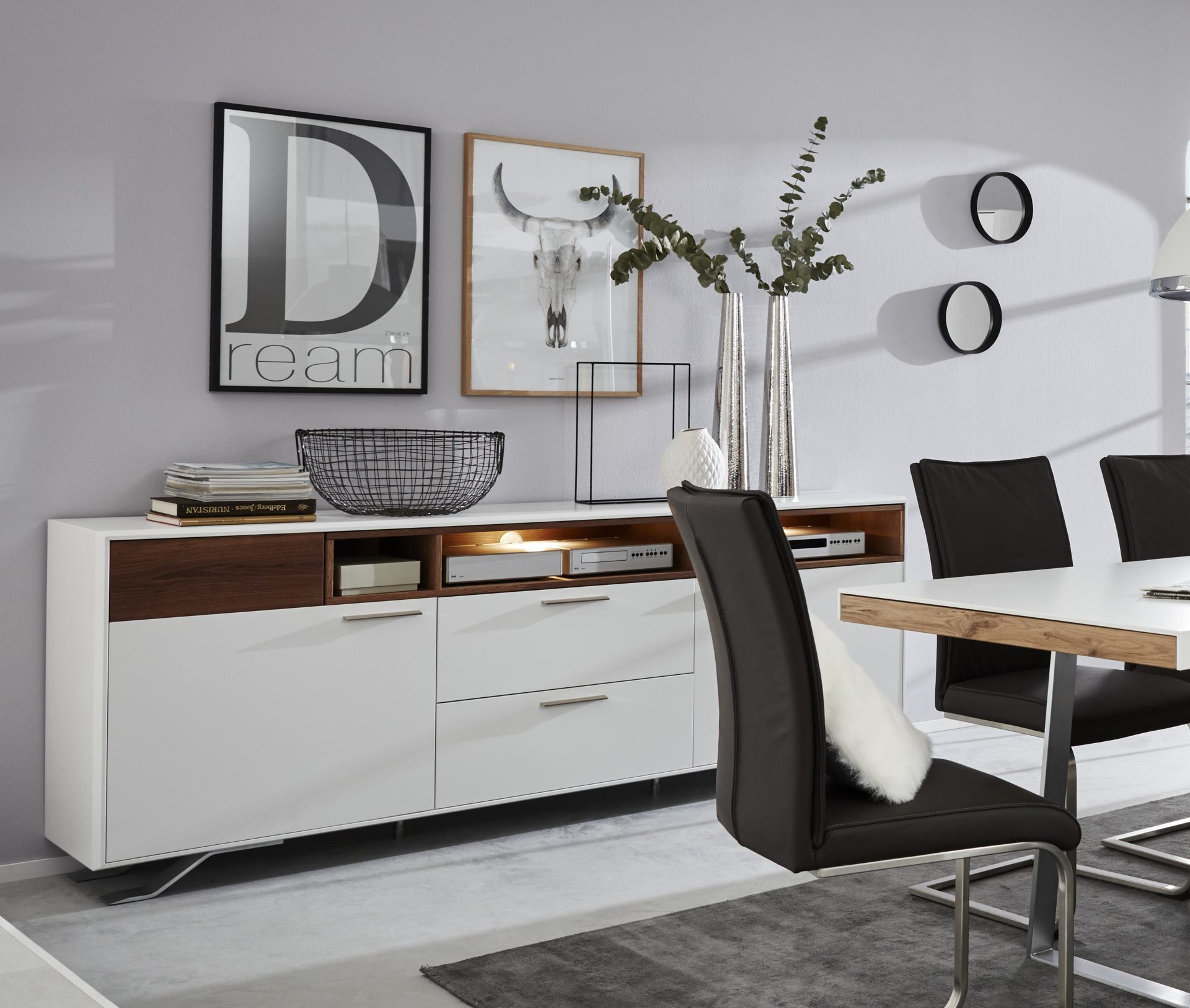 Interliving Wohnzimmer Serie 2102 Sideboard 510366 Mit Beleuchtung Dunkles Lamstedt Cuxhaven Bremerhaven