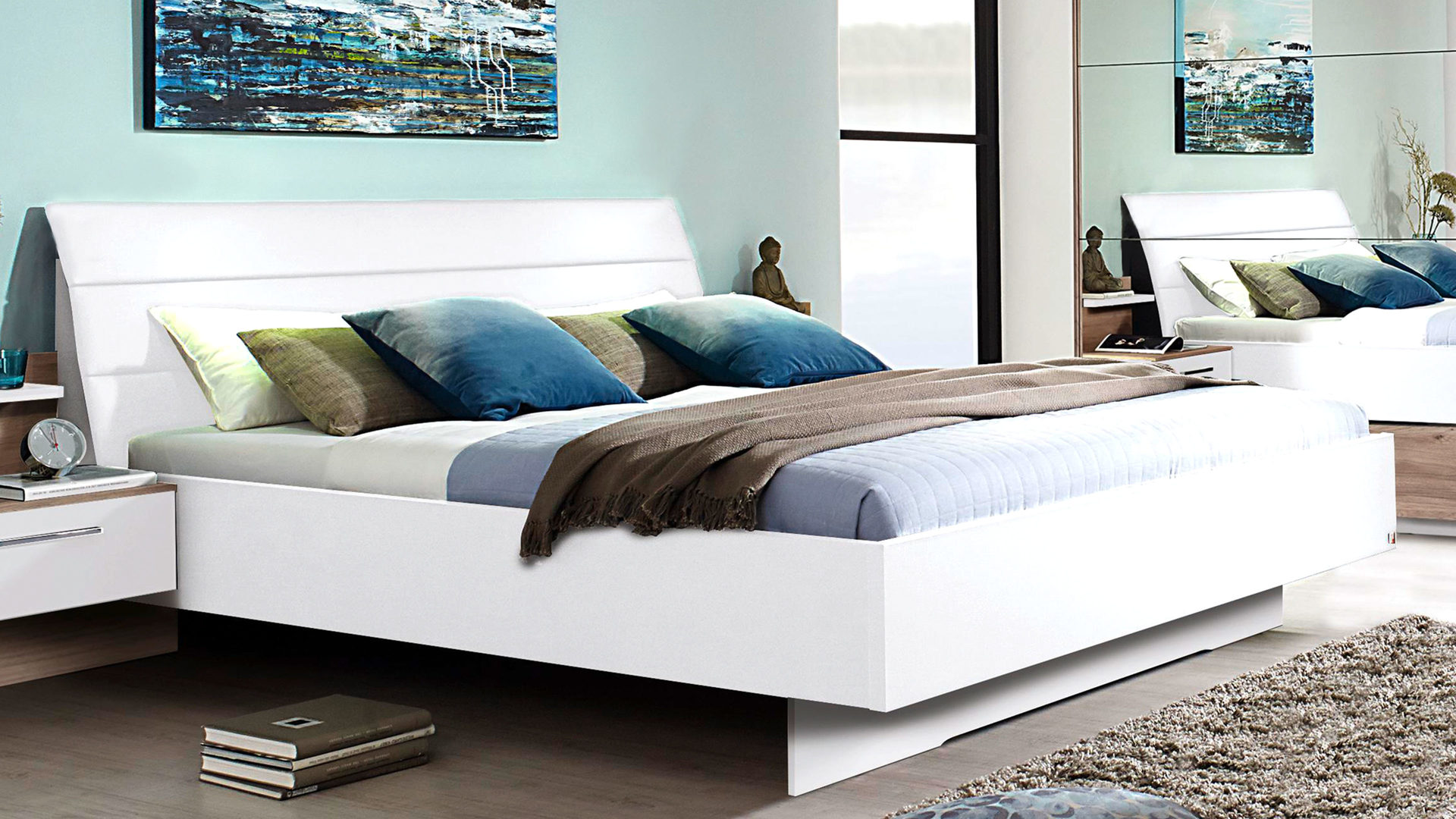 Rauch Komfortbettgestell Alpinweisse Jackson Hickoryfarbene