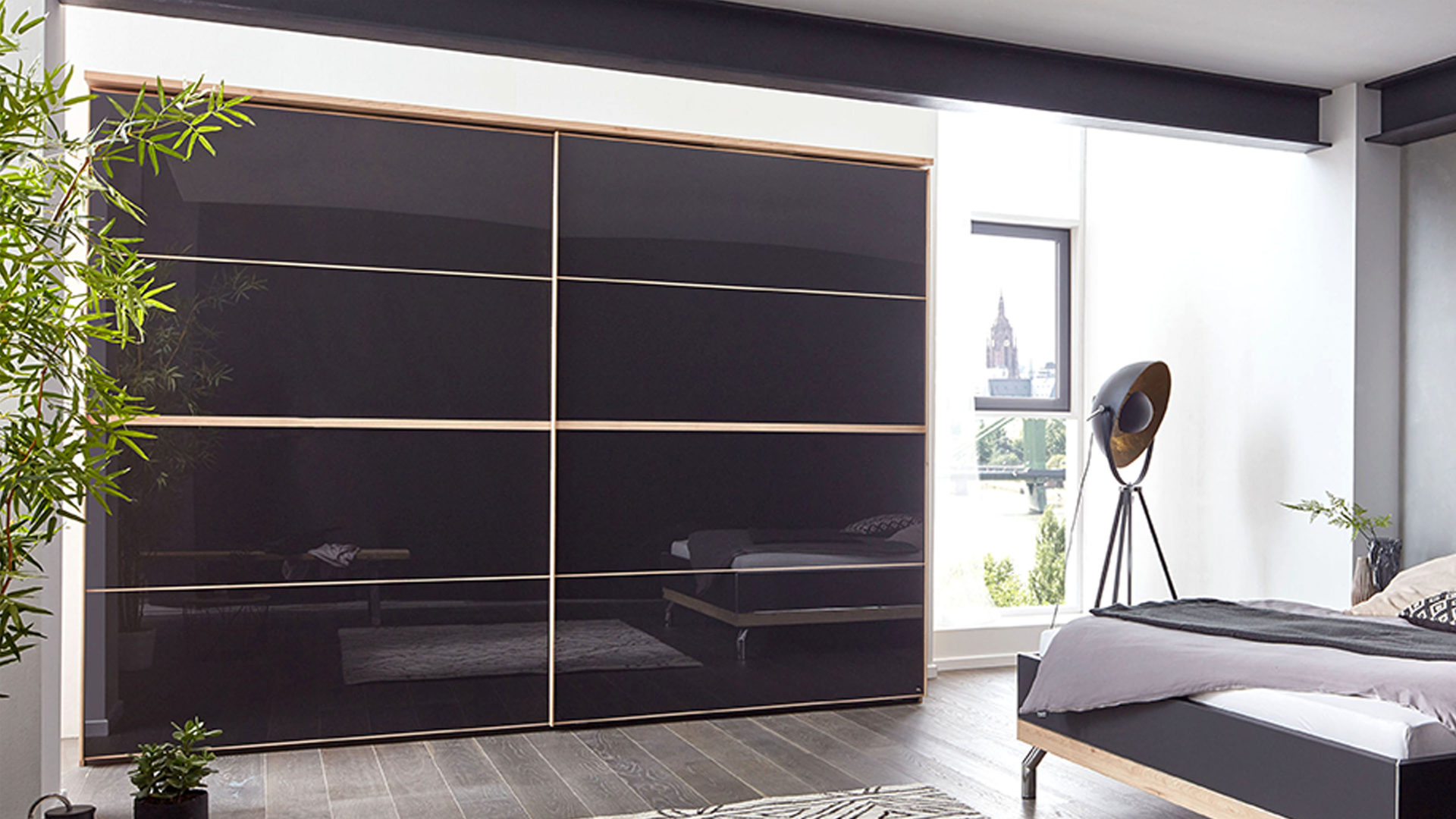 Interliving Schlafzimmer Serie 1010 Schwebeturenschrank Basaltfarbenes Lamstedt Cuxhaven Bremerhaven