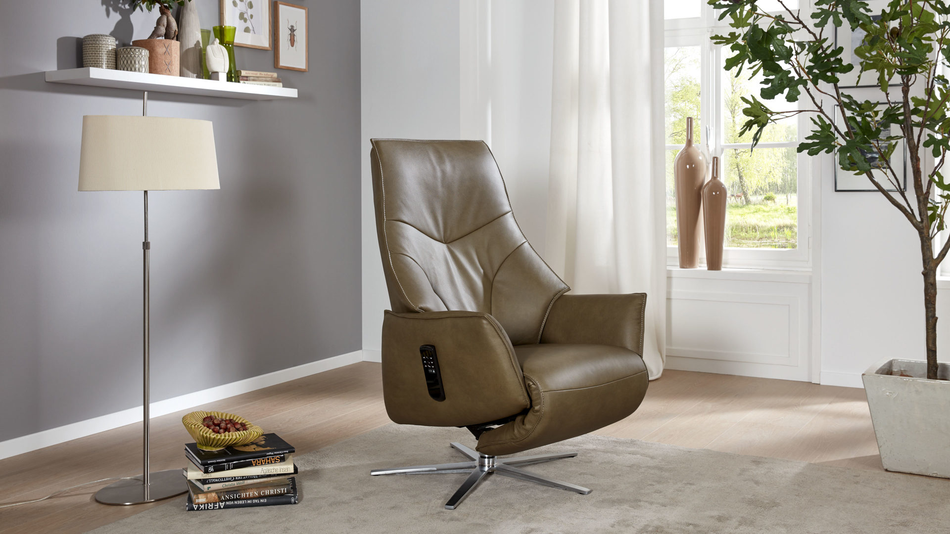 Comfortmaster Relaxsessel 7937 Aloefarbenes Longlife Leder Lamstedt Cuxhaven Bremerhaven