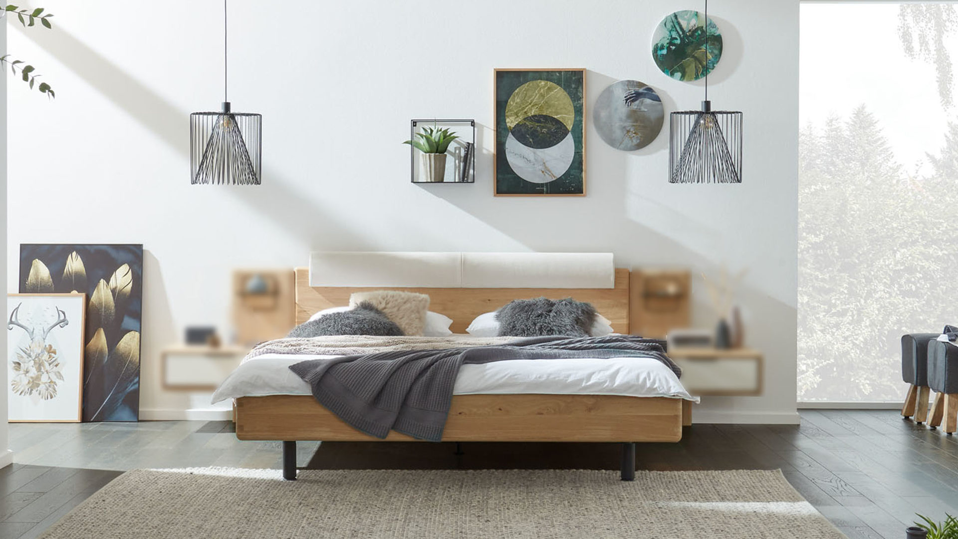 Interliving Schlafzimmer Serie 1015 Bettgestell 1181 Magnolienfarbener Lamstedt Cuxhaven Bremerhaven