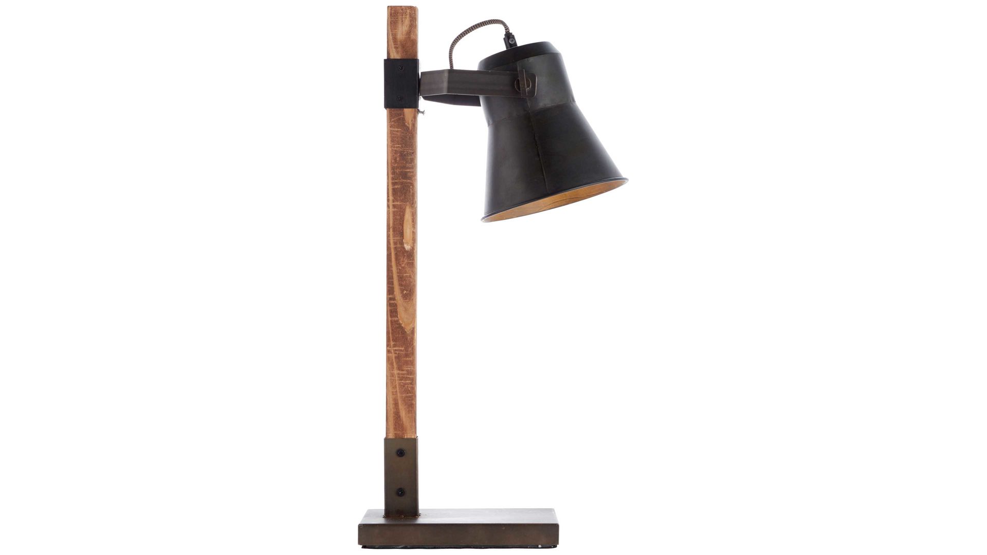 Brilliant Tischlampe Plow, schwarzer – cm, Höhe 55 ca. Lamstedt, Bremerhaven Holz & Cuxhaven, Stahl