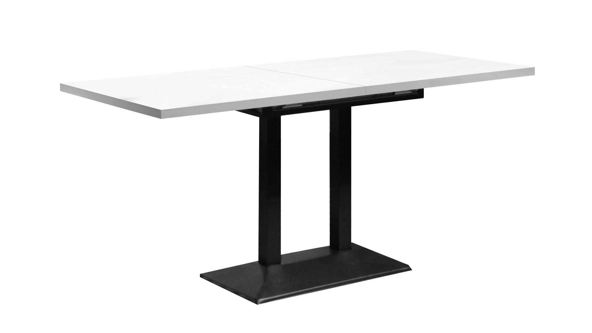 Auszugtisch, - Lamstedt, Tisch-Serie Weiß ca. - Cuxhaven, Bremerhaven Big Schwarz cm, 120-160 x Bistro & 65