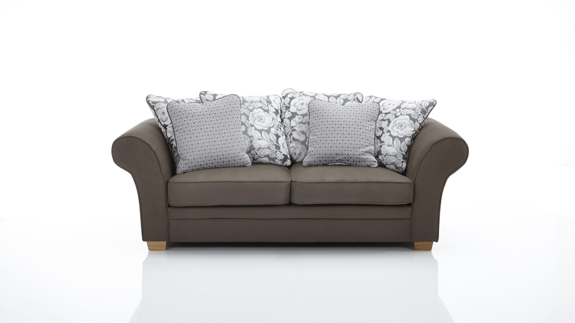 Modernes Woods Trends Landhaus Sofa Toskana Bzw Polstermobel Hellbrauner Stoffbezug 329 8 Eichefusse Breite Ca 210 C