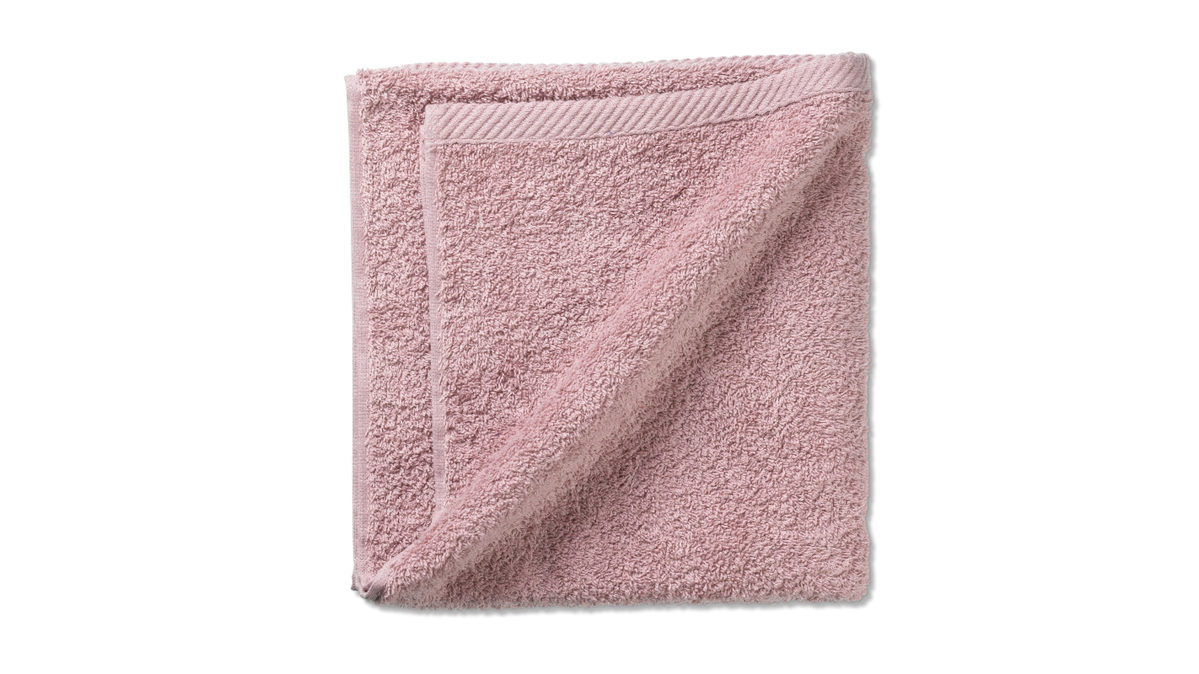 Handtuch Kela | keck & lang aus Naturfaser in Rosa Handtuchserie Ladessa - Handtuch altrosa Baumwolle - ca. 50 x 100 cm