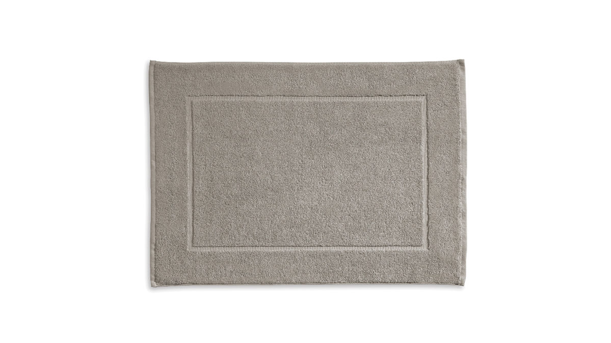 Badematte / Badeteppich Kela | keck & lang aus Naturfaser in Grau Handtuchserie Ladessa - Badematte silbergraue Baumwolle - ca. 60 x 100 cm