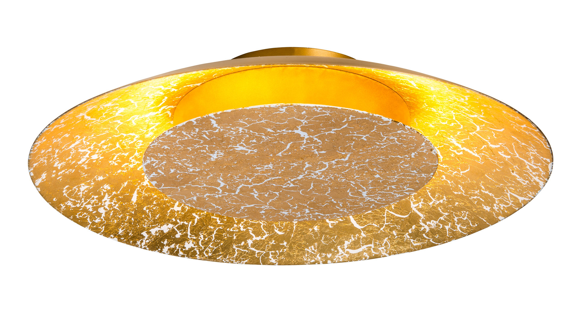 Deckenleuchte Nino leuchten aus Metall in Metallfarben Nino LED-Deckenleuchte Dalia Gold – Durchmesser ca. 35 cm