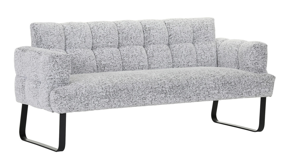 Einzelbank Gutmann factory® aus Stoff in Hellgrau Speisebank Caramba hellgrauer Chenillebezug 358.55 - Breite ca. 200 cm