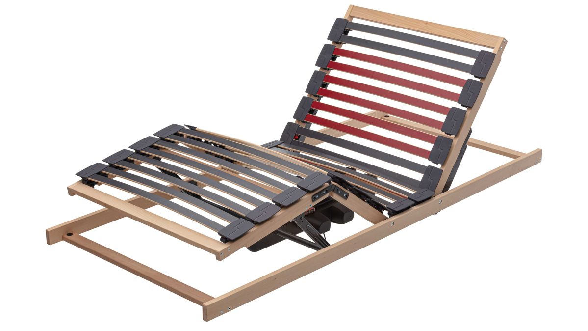 Lattenrost Interliving aus Holz in Holzfarben Interliving Lattenrost Serie 1952 - V6285 zweifach motorisch mit Funk-Fernbedienung – Liegefläche ca. 90 x 200 cm