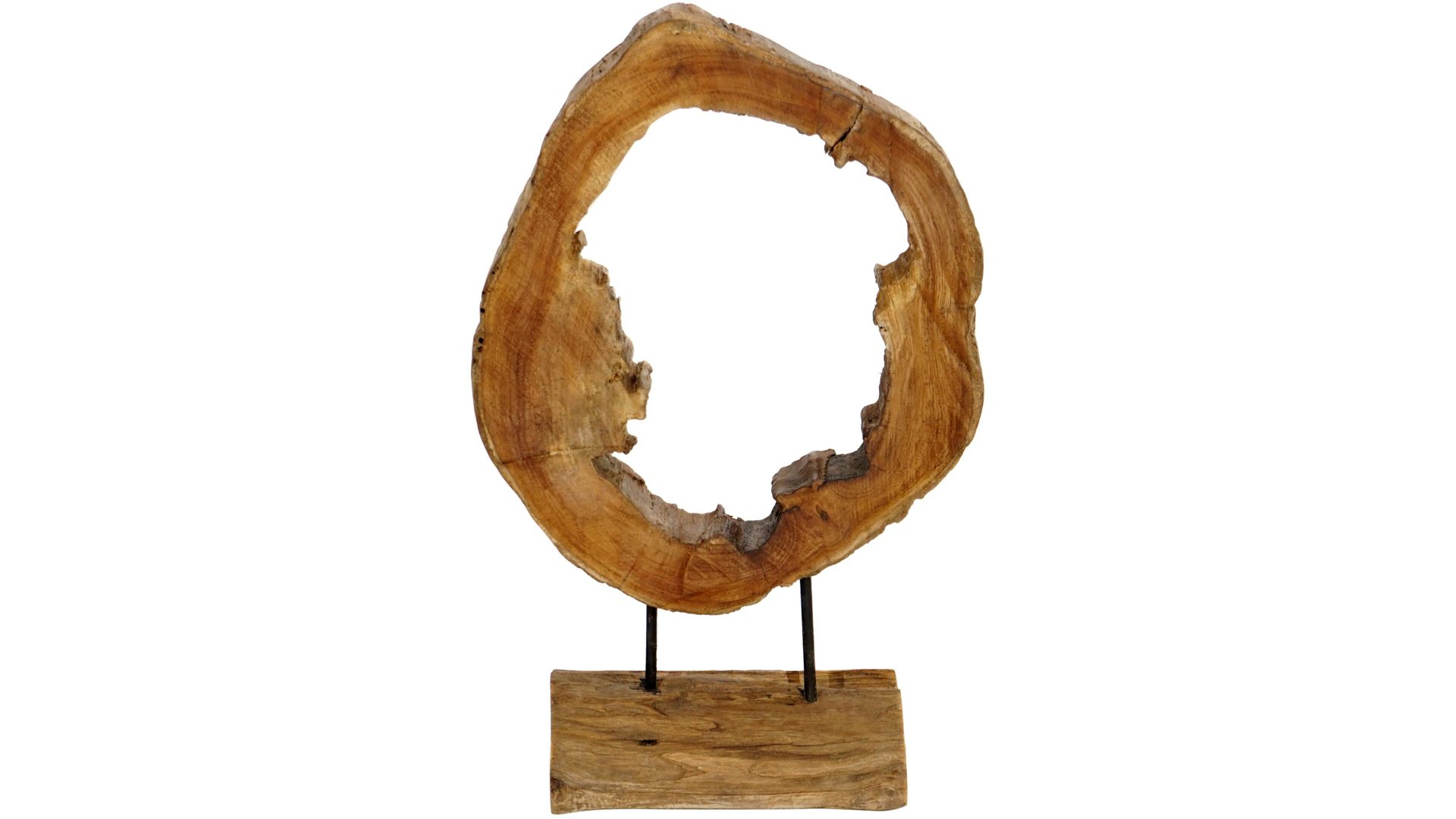 Figur Ploß aus Holz in Holzfarben Ploß® Treibholzfigur Ring Teak-Treibholz – Höhe ca. 50 cm