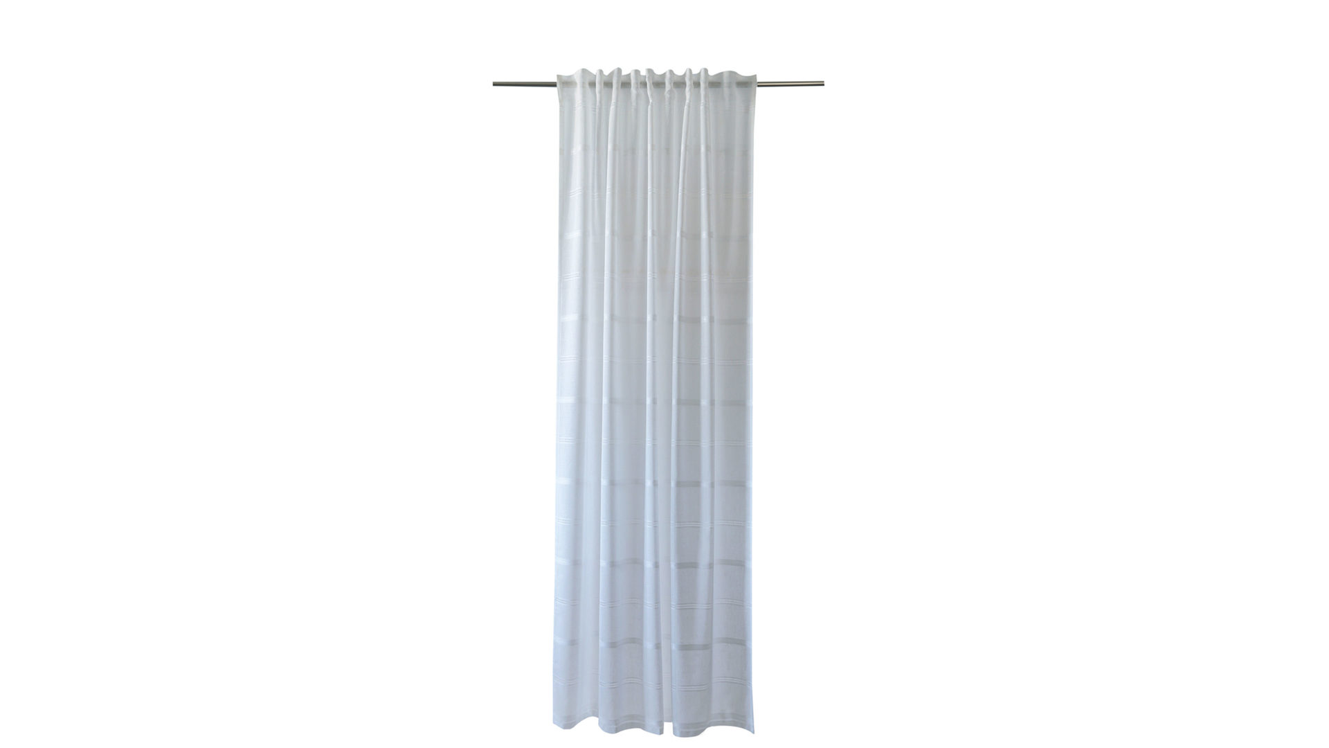 Schlaufenschal Indes fuggerhaus textil gmbh aus Stoff in Weiß HOMING Schlaufenschal Linus transparent weiß gestreift – ca. 140 x 245 cm