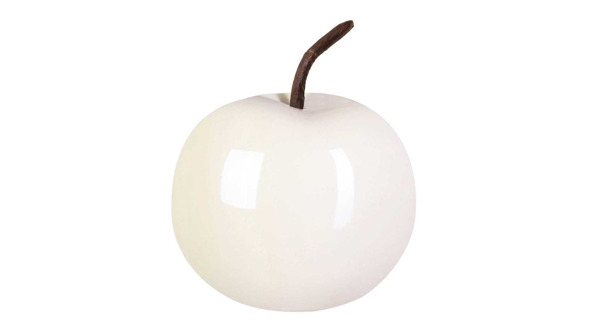 Figur Gasper aus Keramik in Beige Keramik-Apfel Glorian cremefarbene Keramik – Durchmesser ca. 8 cm