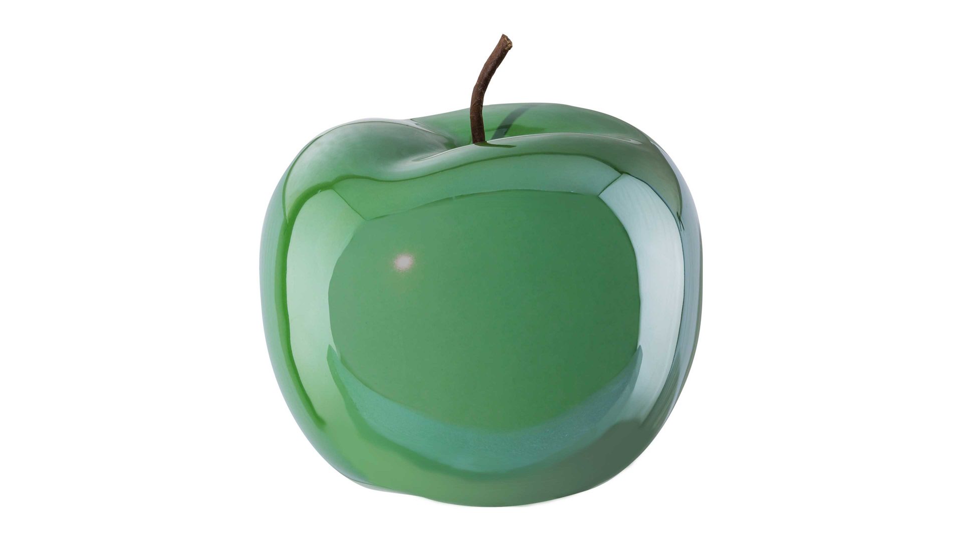 Figur Gasper aus Keramik in Grün Keramik-Apfel Glorian jadefarbene Keramik – Durchmesser ca. 15 cm