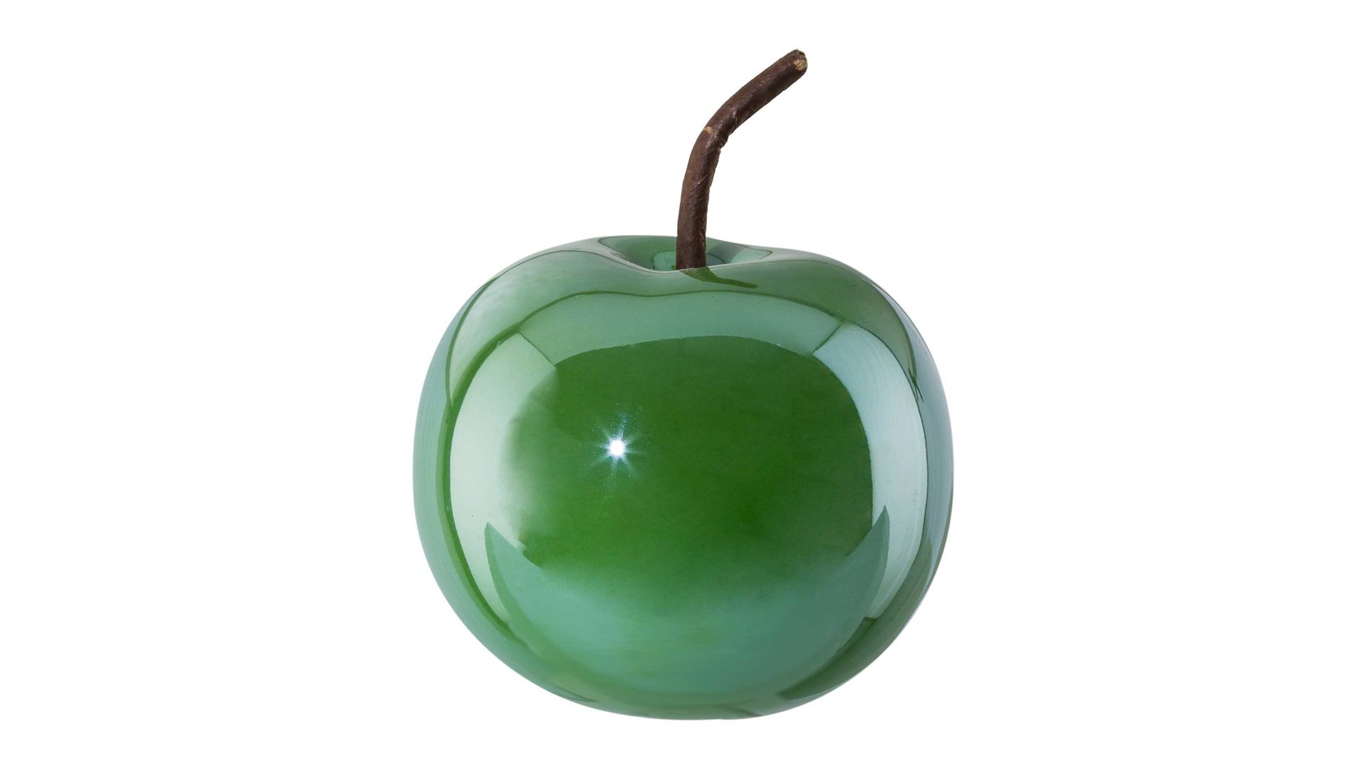 Figur Gasper aus Keramik in Grün Keramik-Apfel Glorian jadefarbene Keramik – Durchmesser ca. 8 cm