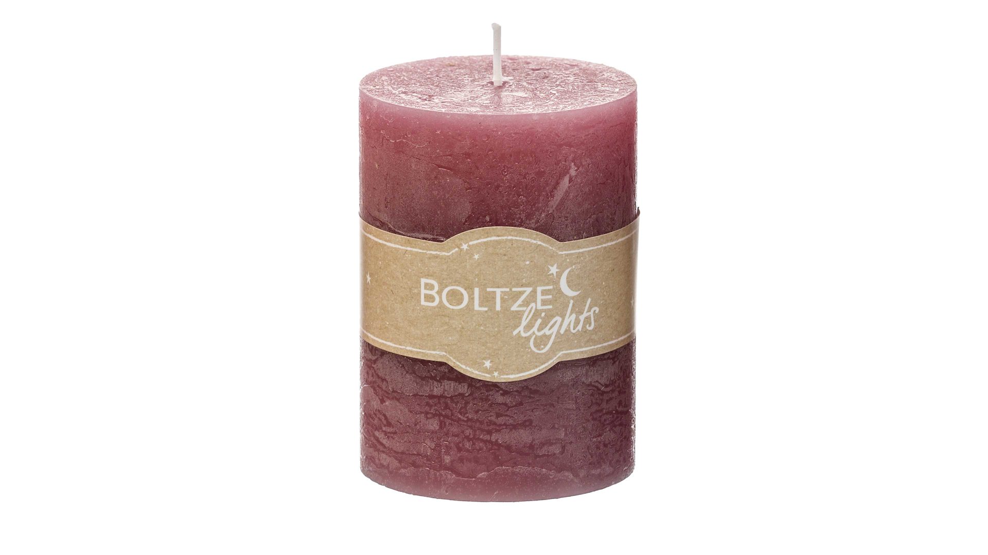 Kerze Interliving BEST BUDDYS! aus Wachs in Pink Interliving BEST BUDDYS! Stumpenkerze Rosi Mauve – Höhe ca. 10 cm