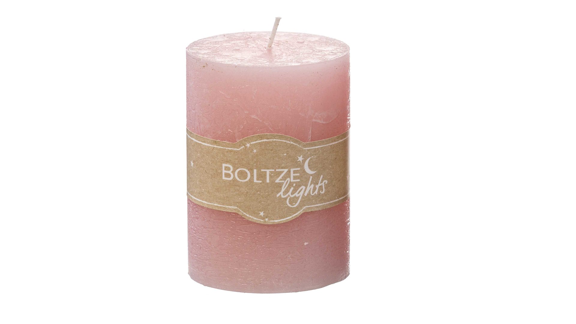 Kerze Interliving BEST BUDDYS! aus Wachs in Pastell Interliving BEST BUDDYS! Stumpenkerze Rosi Rosé – Höhe ca. 10 cm