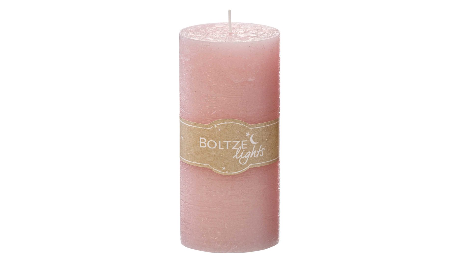 Kerze Interliving BEST BUDDYS! aus Wachs in Pastell Interliving BEST BUDDYS! Stumpenkerze Rosi Rosé – Höhe ca. 15 cm