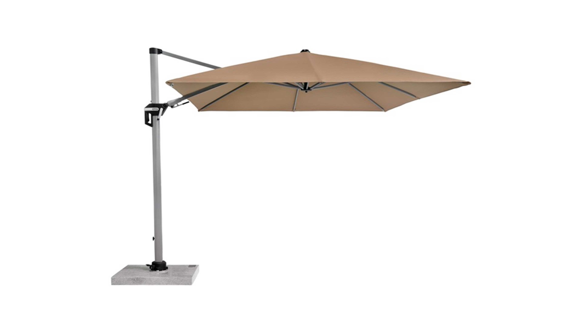 Sonnenschirm Doppler® aus Stoff in Braun doppler® Pendel-Sonnenschirm Active greige Bespannung – ca. 350 x 260 cm