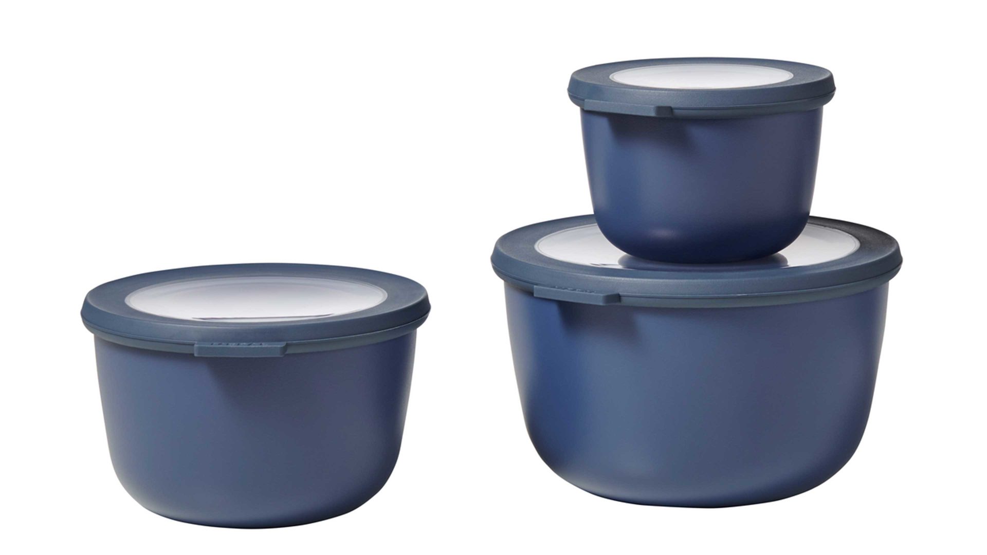 Dose Mepal bv aus Kunststoff in Blau MEPAL Multischüssel-Set Cirqula denimfarbener Kunststoff – dreiteilig, hohe Ausführung