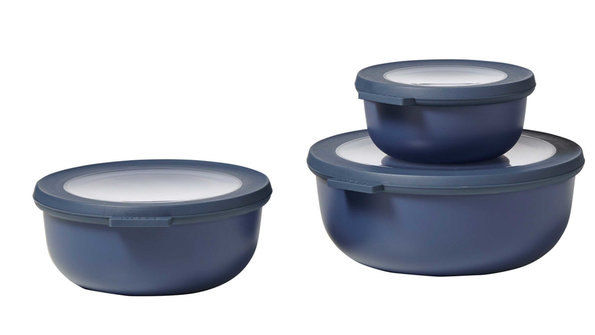 Dose Mepal bv aus Kunststoff in Blau MEPAL Multischüssel-Set Cirqula denimfarbener Kunststoff – dreiteilig, flache Ausführung