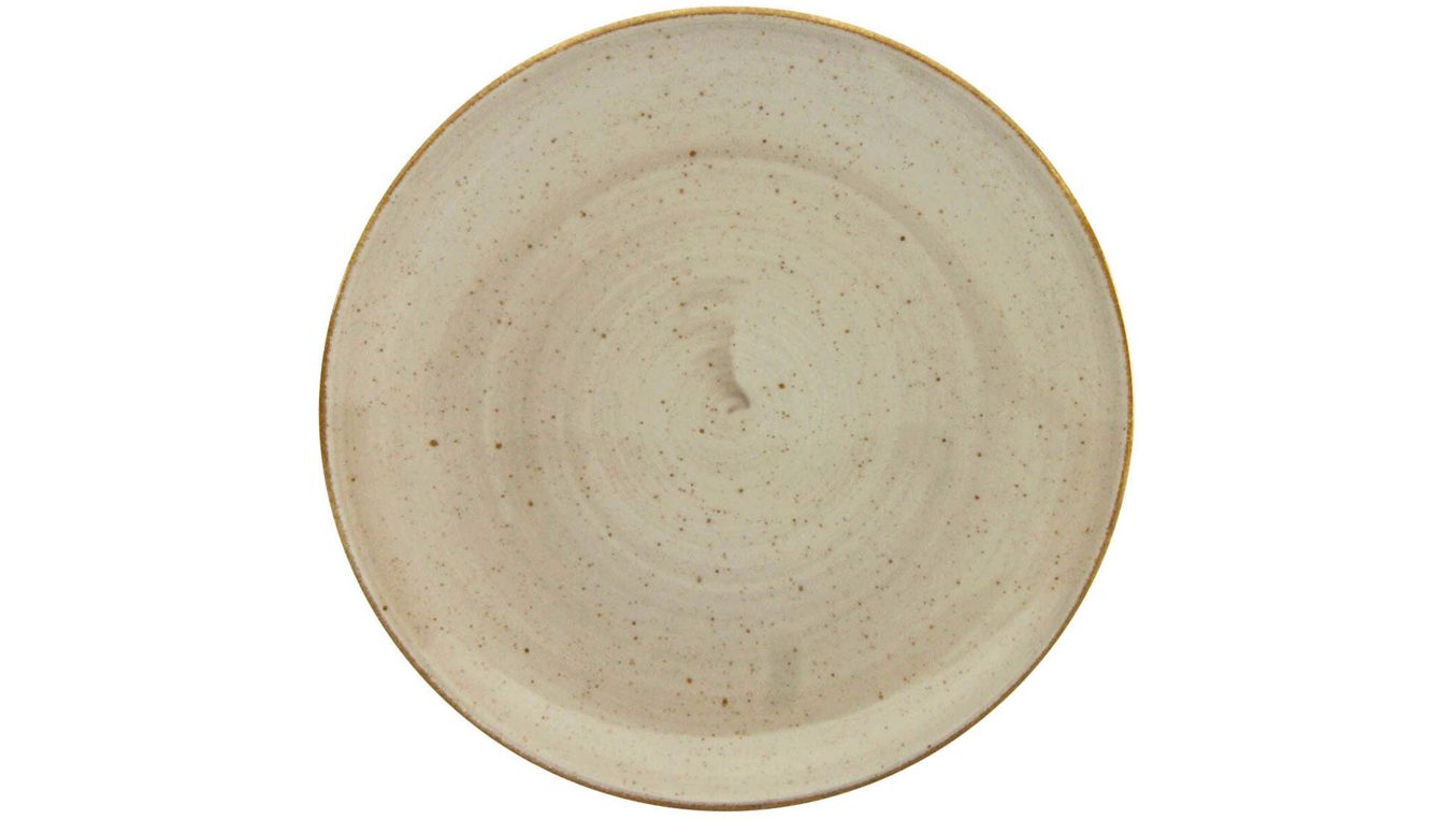 Essteller Creatable aus Porzellan in Braun CREATABLE Vintage Nature  – Essteller schlammfarbenes Porzellan – Durchmesser ca. 25 cm