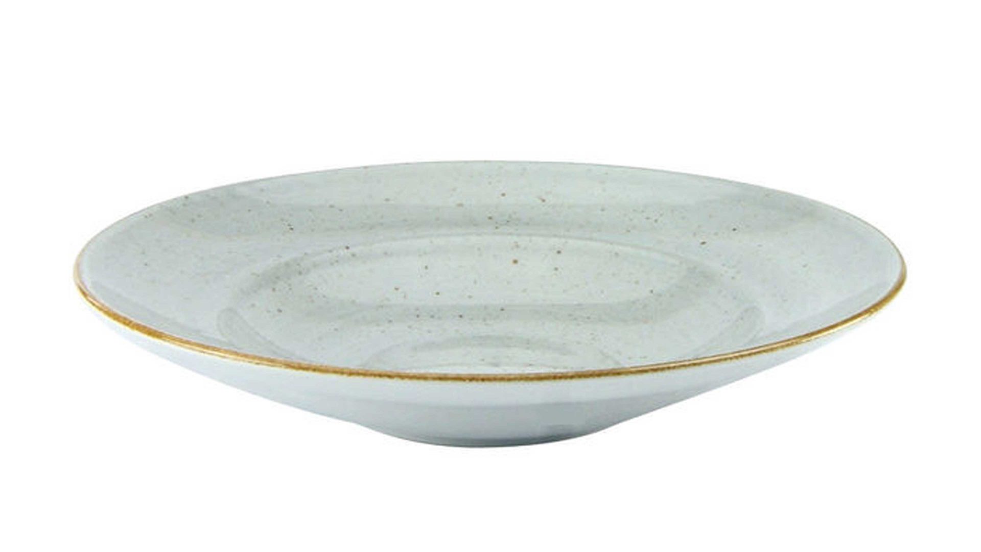 Einzelteller Creatable aus Porzellan in Grau CREATABLE Vintage Nature – Pastateller steinfarbenes Porzellan – Durchmesser ca. 27 cm