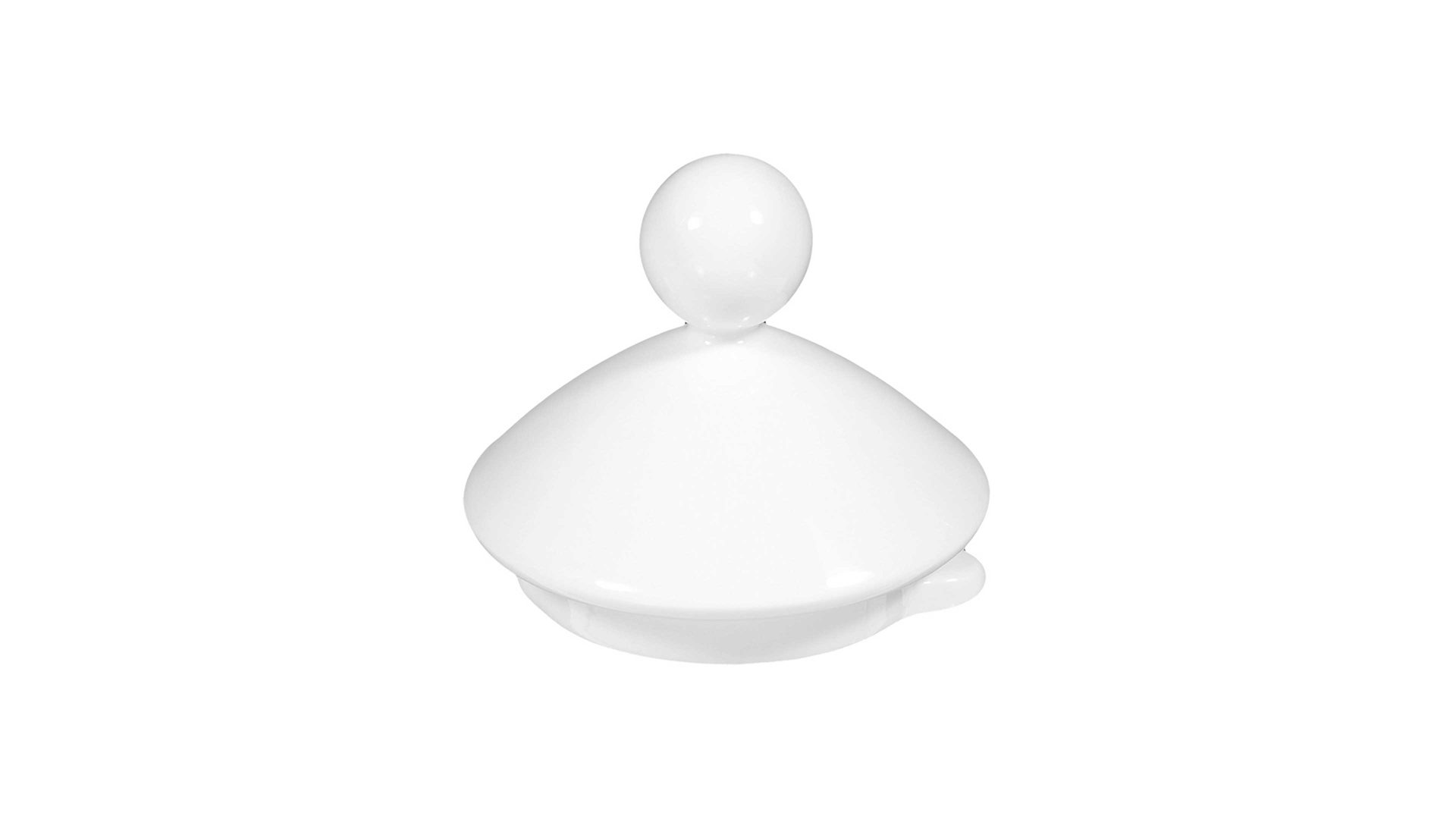Deckel Seltmann aus Porzellan in Weiß Seltmann Lido – Zuckerdosen-Deckel weißes Porzellan