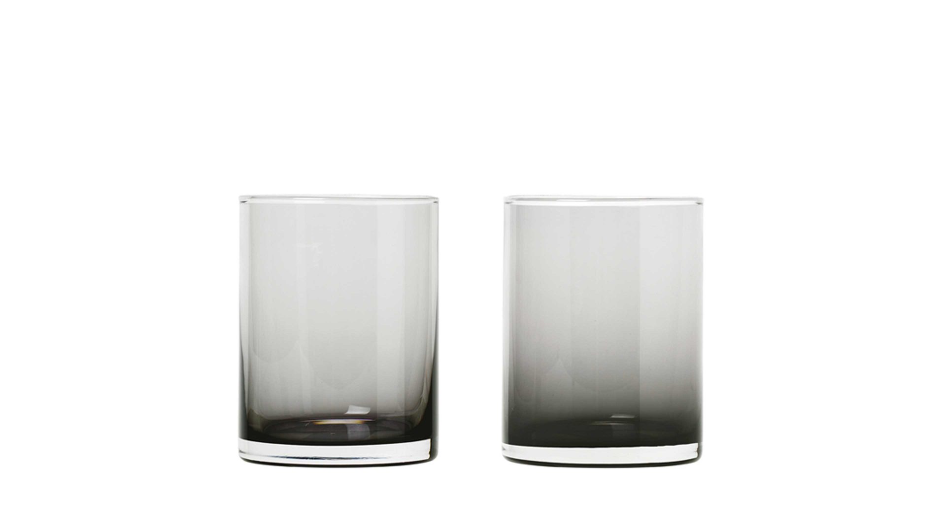 Wasserglas Blomus aus Glas in Schwarz blomus Trinkglas-Set Mera rauchfarbenes Glas – zweiteilig, ca. 220 ml