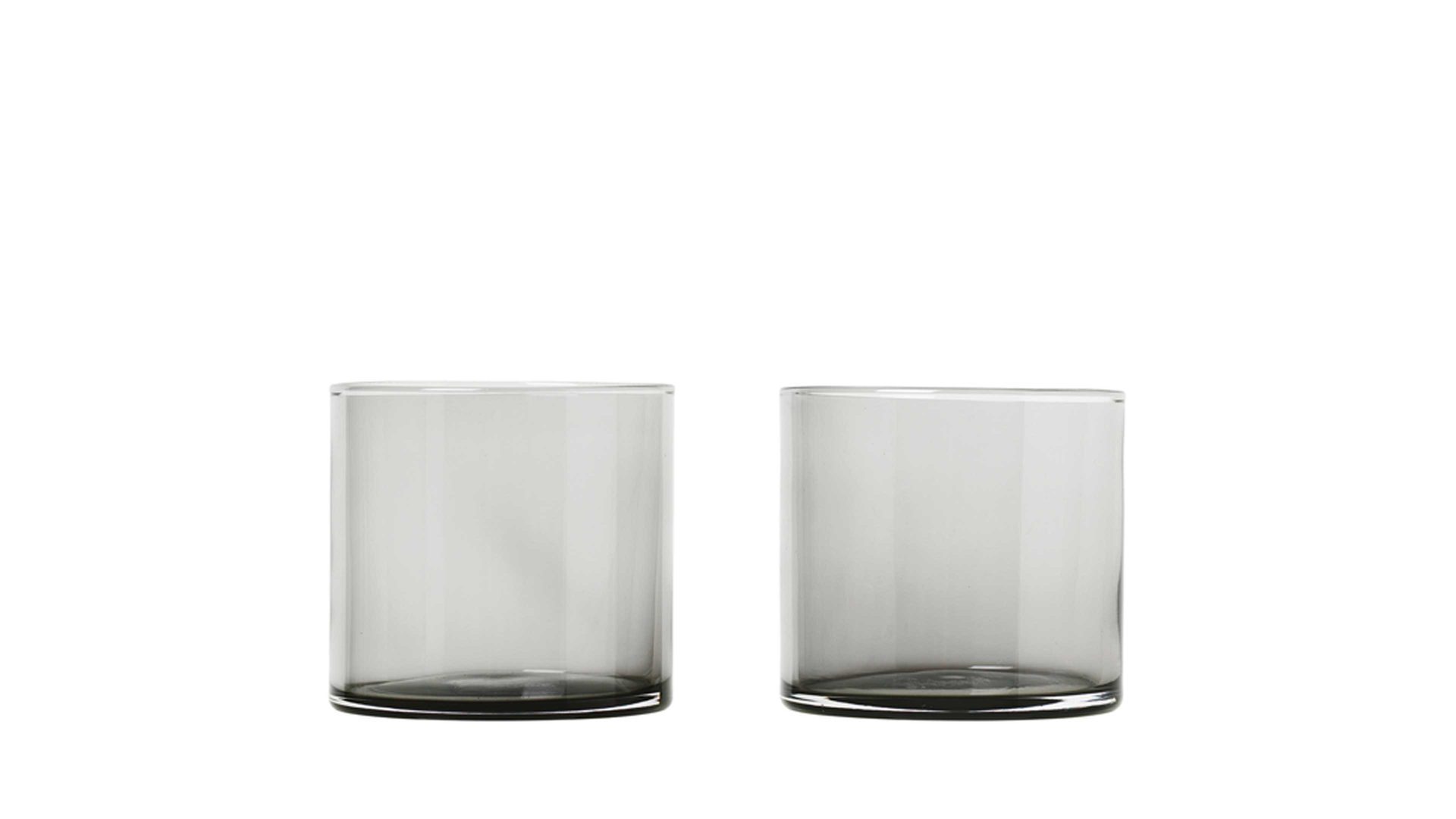 Wasserglas Blomus aus Glas in Schwarz blomus Trinkglas-Set Mera rauchfarbenes Glas – zweiteilig, ca. 200 ml