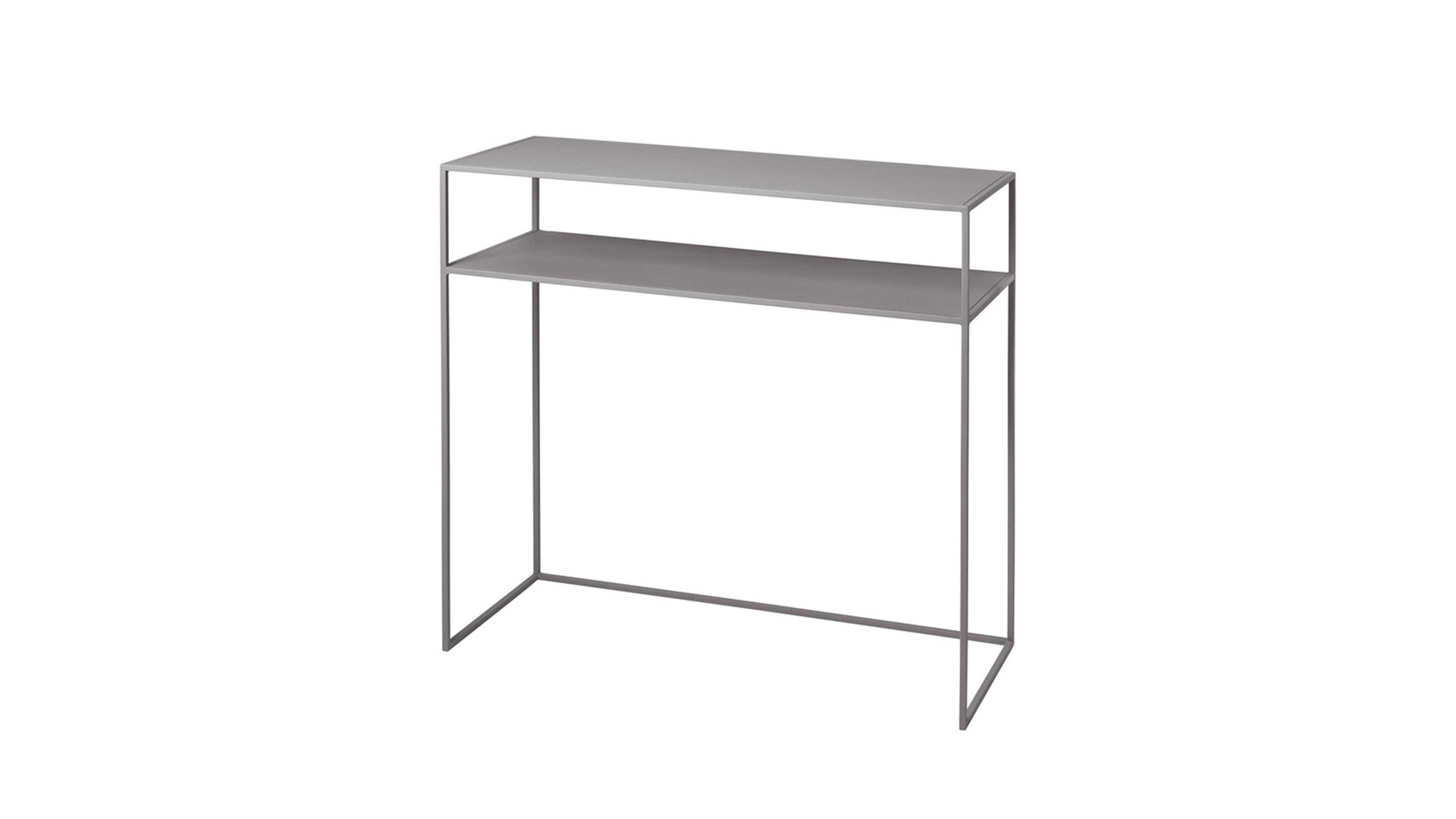 Sideboard Blomus aus Metall in Grau blomus Sideboard Fera hellgrauer Stahl – zwei Böden