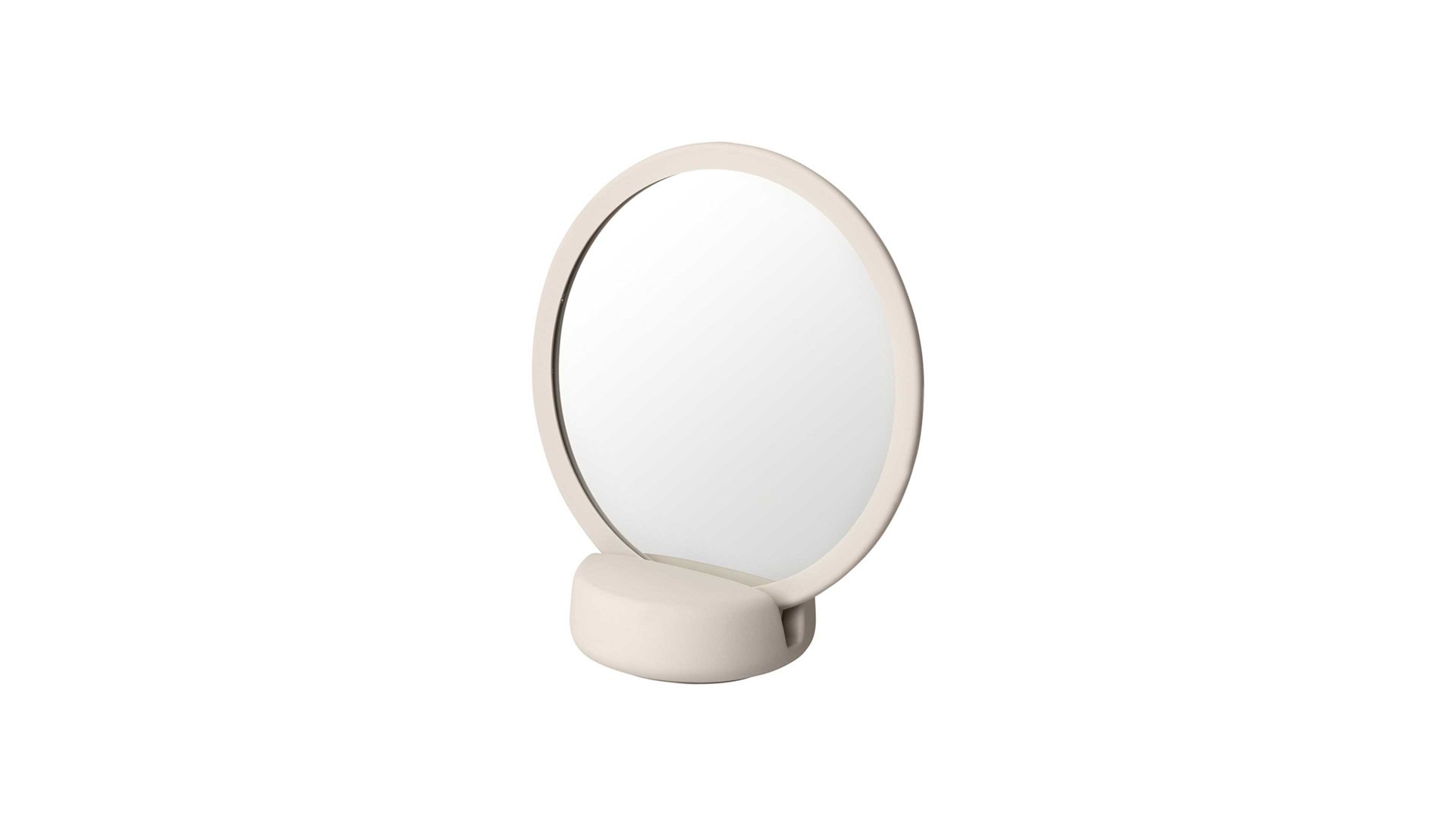 Kosmetikspiegel Blomus aus Keramik in Beige blomus Kosmetikspiegel Sono cremeweiße Keramik – Höhe ca. 19 cm