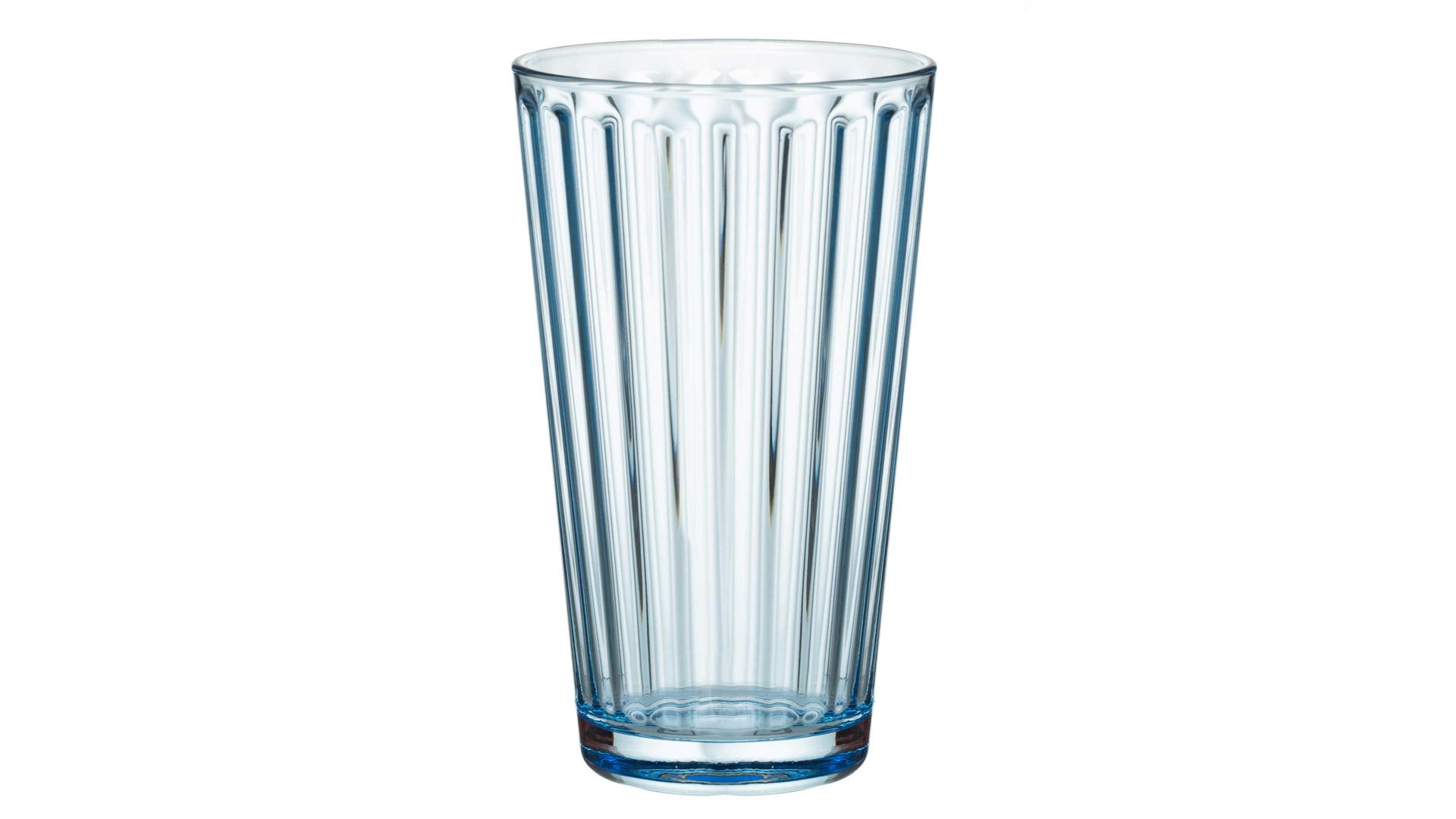 Longdrinkglas Ritzenhoff & breker aus Glas in Blau Flirt Longdrinkglas Lawe hellblaues Riffelglas – ca. 400 ml