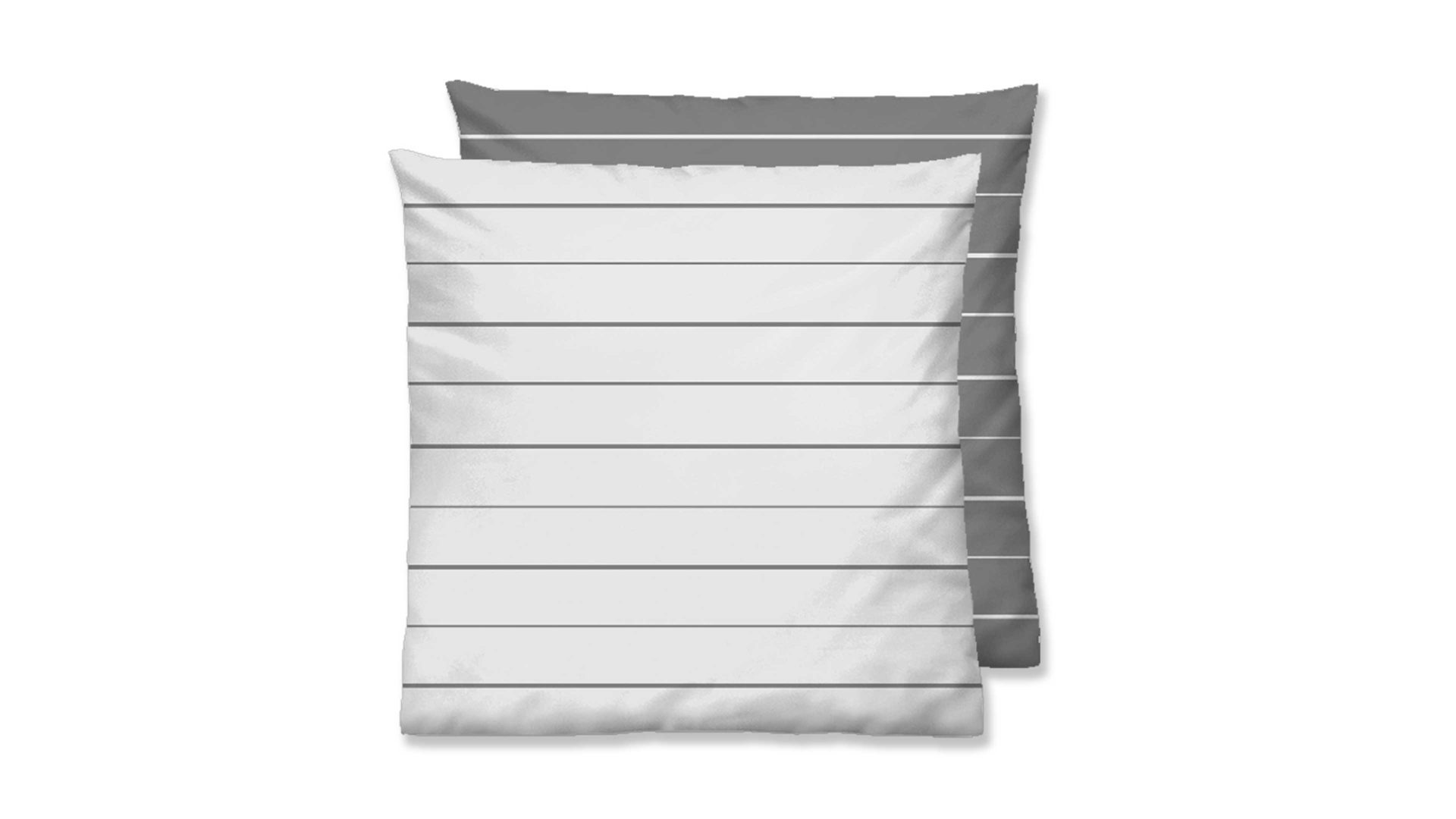 Kissenbezug /-hülle Biberna® schmänk aus Stoff in Grau biberna® Mako-Satin Kissenbezug Streifen Mix & Match sturm- und hellgraue Streifen – ca. 80 x 80 cm