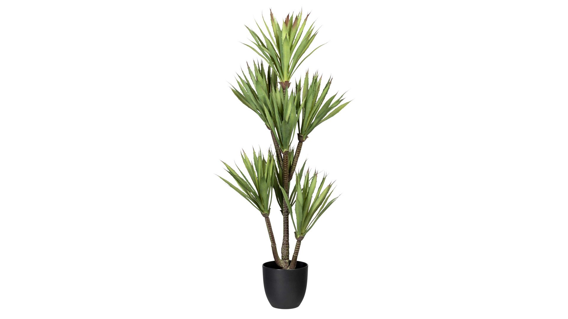 Pflanze Gasper aus Kunststoff in Grün Yuccapalme grüner Kunststoff & schwarzer Topf – Höhe ca. 110 cm