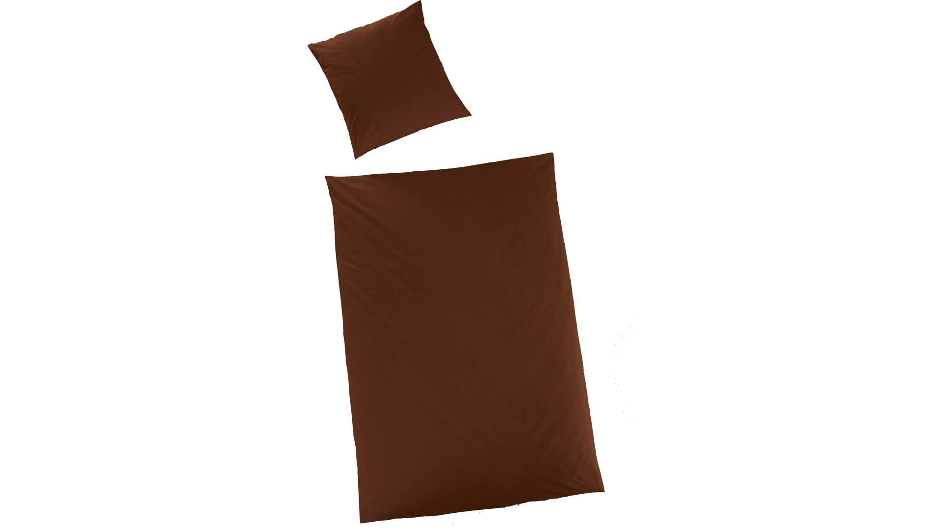 Bettwäsche-Set H.g. hahn haustextilien aus Stoff in Braun HAHN Luxus-Satin-Bettwäsche Sempre brauner Baumwollsatin – zweiteilig, ca. 155 x 200 cm