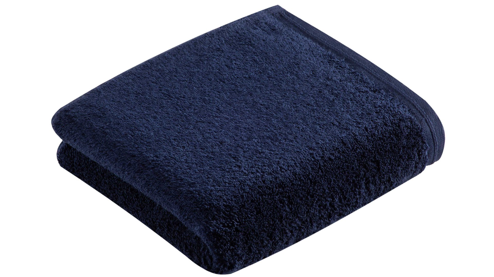 Handtuch Vossen aus Naturfaser in Dunkelblau VOSSEN® Handtuchserie Vegan Life – Handtuch marineblauer Baumwoll-Frottee – ca. 50 x 100 cm