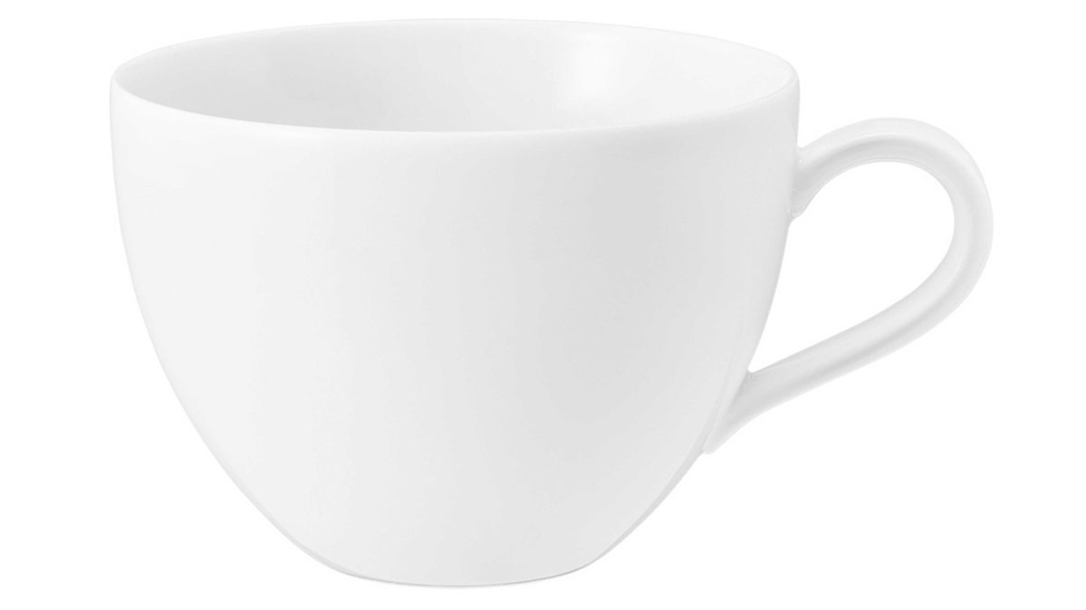 Kaffeetasse Seltmann aus Porzellan in Weiß Seltmann Geschirrserie Beat 3 – Milchkaffeetasse weißes Porzellan – ca. 350 ml