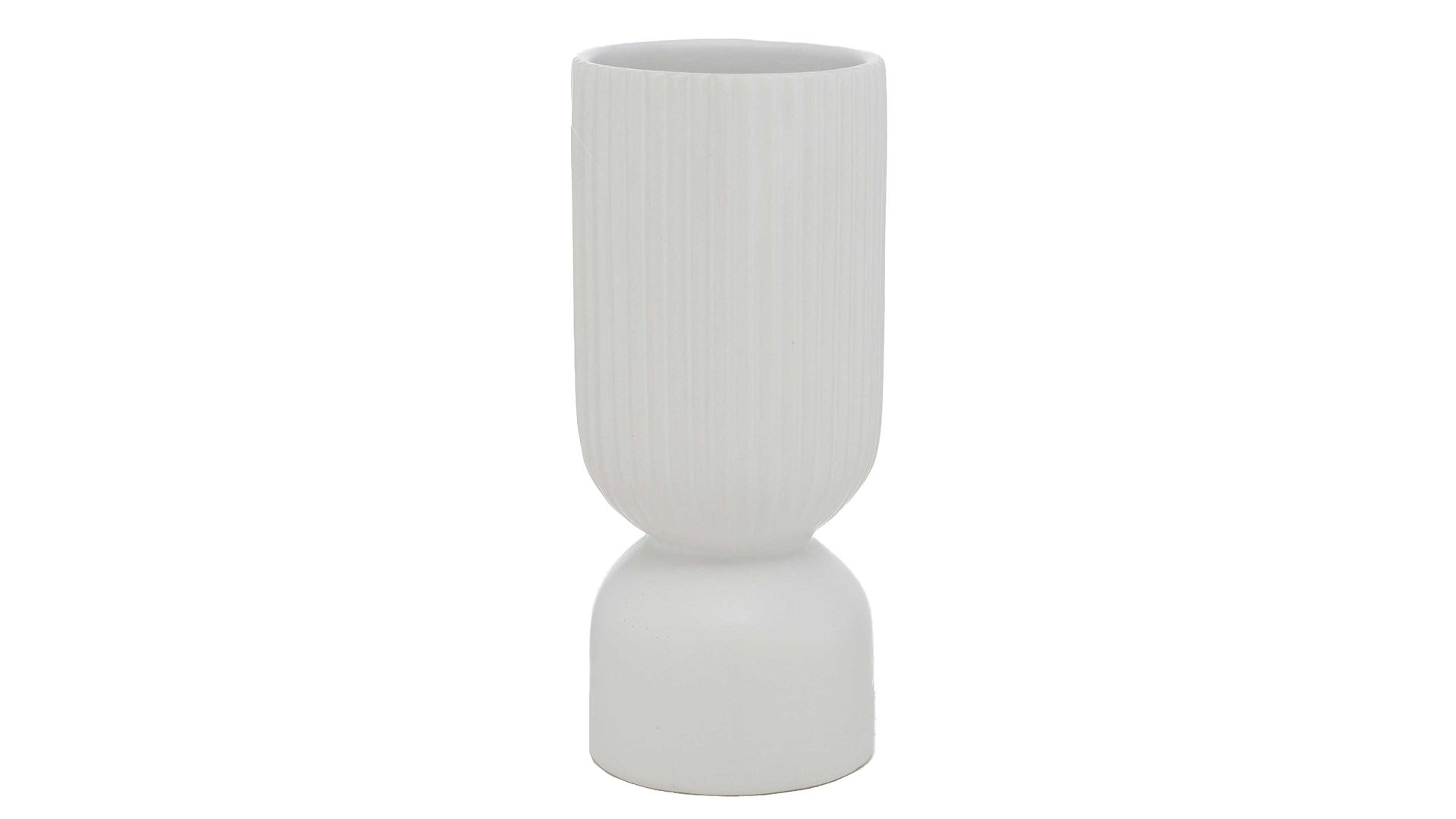 Vase Interliving BEST BUDDYS! aus Keramik in Weiß Interliving BEST BUDDYS! Vase Gino glatter Fuß - weißes Dolomit, Höhe ca. 23 cm