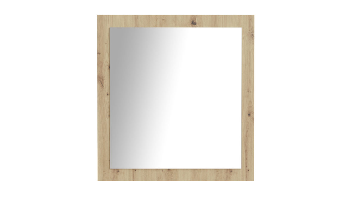 Spiegel Forte® aus Holz in Holzfarben Hell Garderobenprogramm Baccio - Garderobenspiegel Artisan Eiche – ca. 83 x 88 cm
