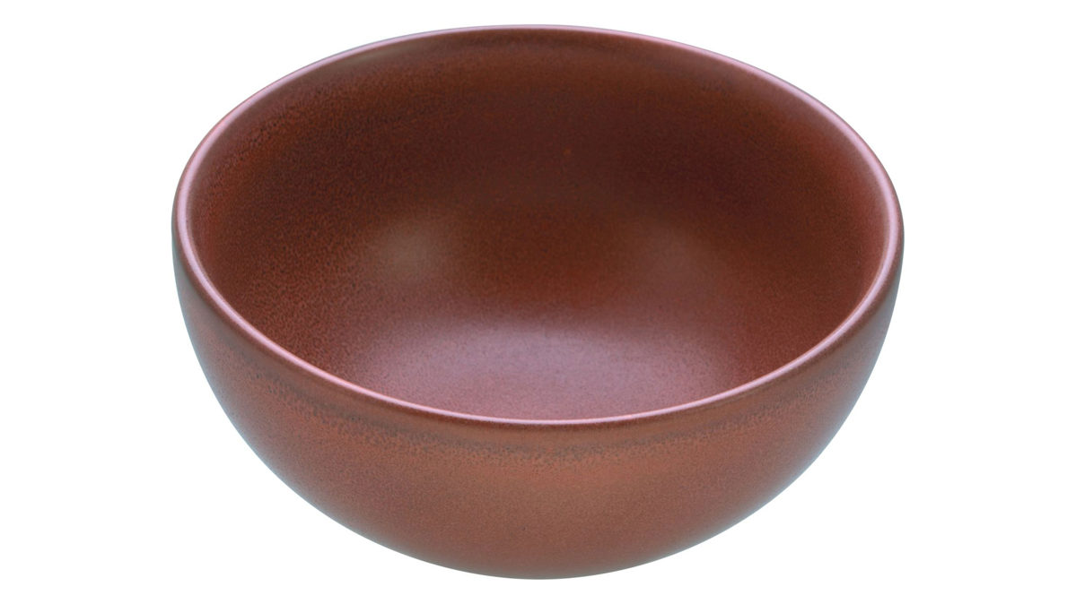 Schale Creatable aus Stein in Dunkelrot CREATABLE Sierra Nevada Fuego – Dipschale dunkelrotes Steinzeug – Durchmesser ca. 12 cm