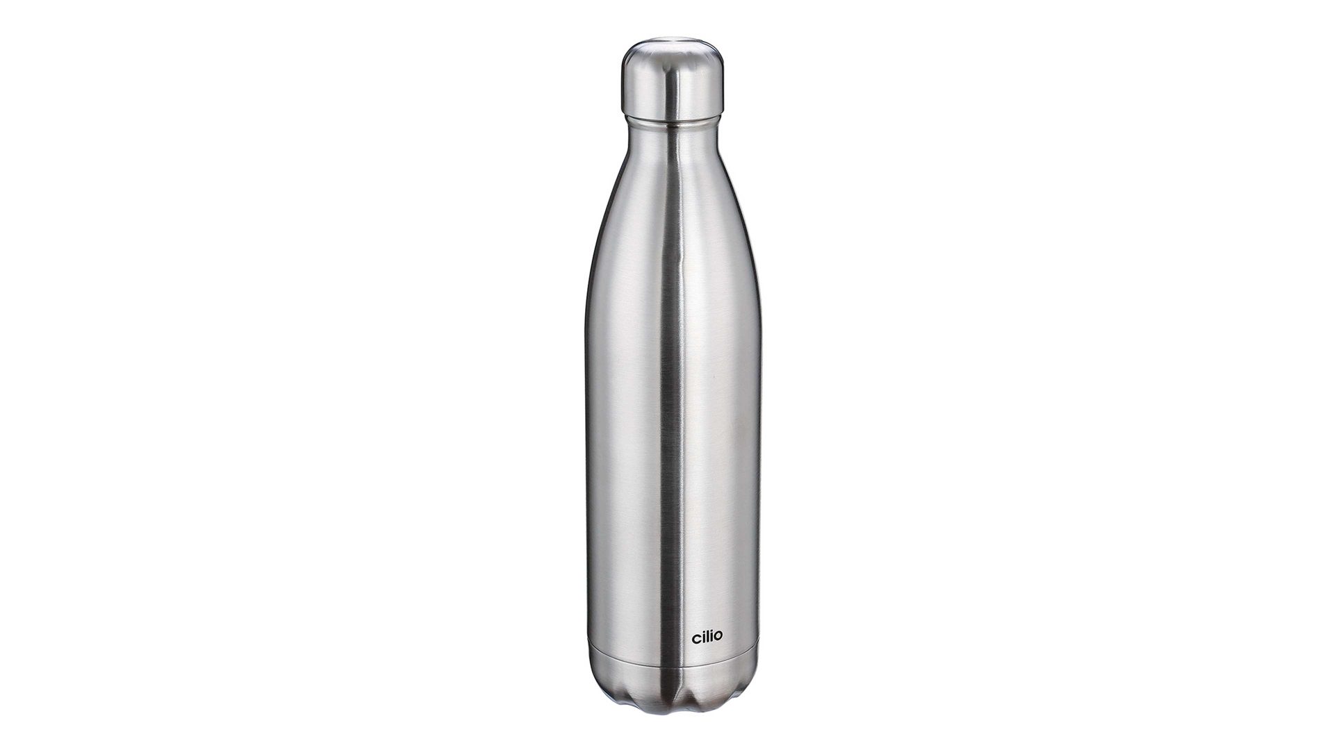 Isolierflasche Küchenprofi aus Metall in Metallfarben cilio Isolierflasche Elegante silberfarben lackierter Edelstahl – Fassungsvermögen ca. 750 ml