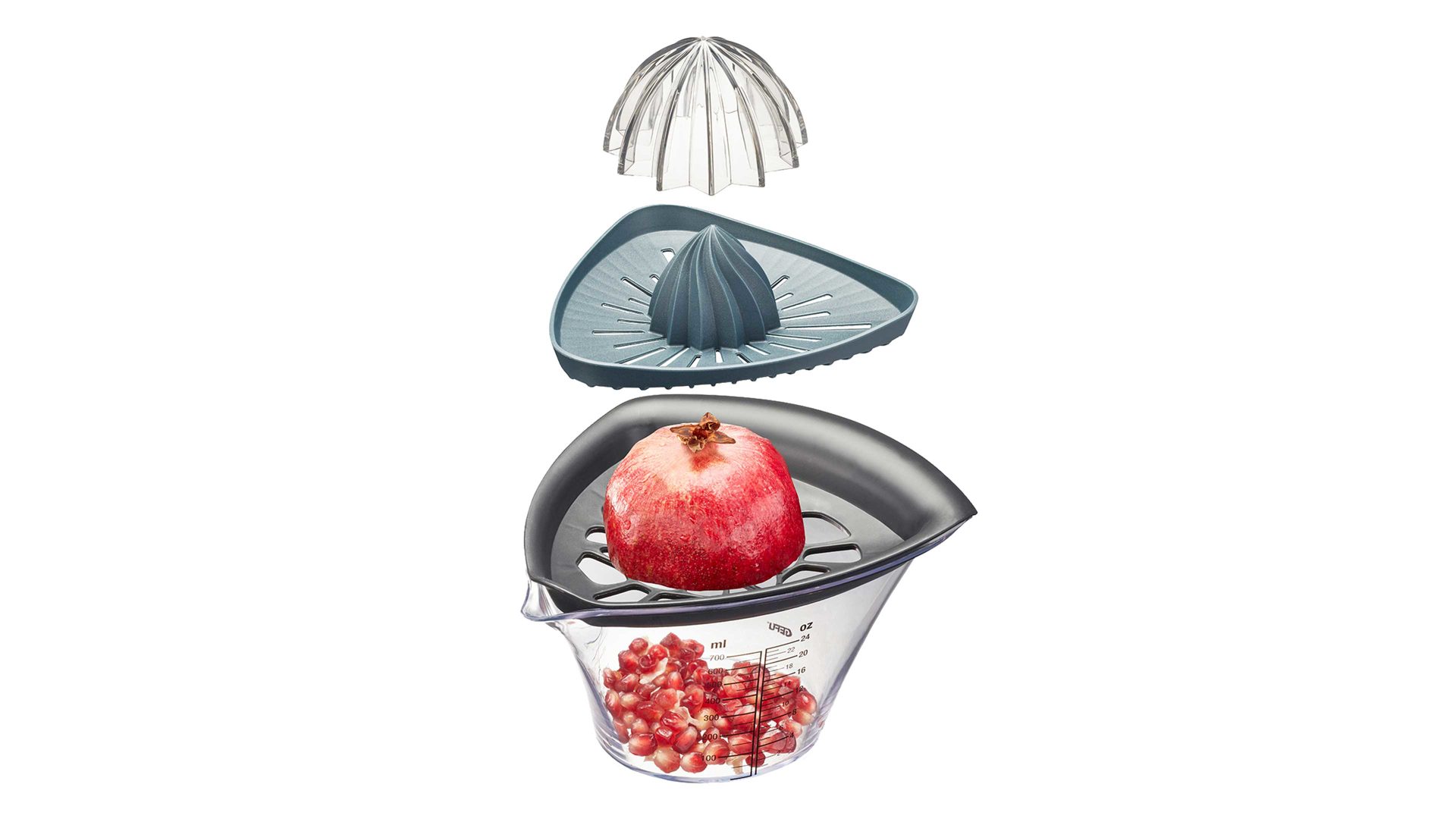 Küchenhelfer Interliving BEST BUDDYS! aus Kunststoff in Transparent Interliving BEST BUDDYS! Fruti Entkerner & Entsafter transparenter Kunststoff