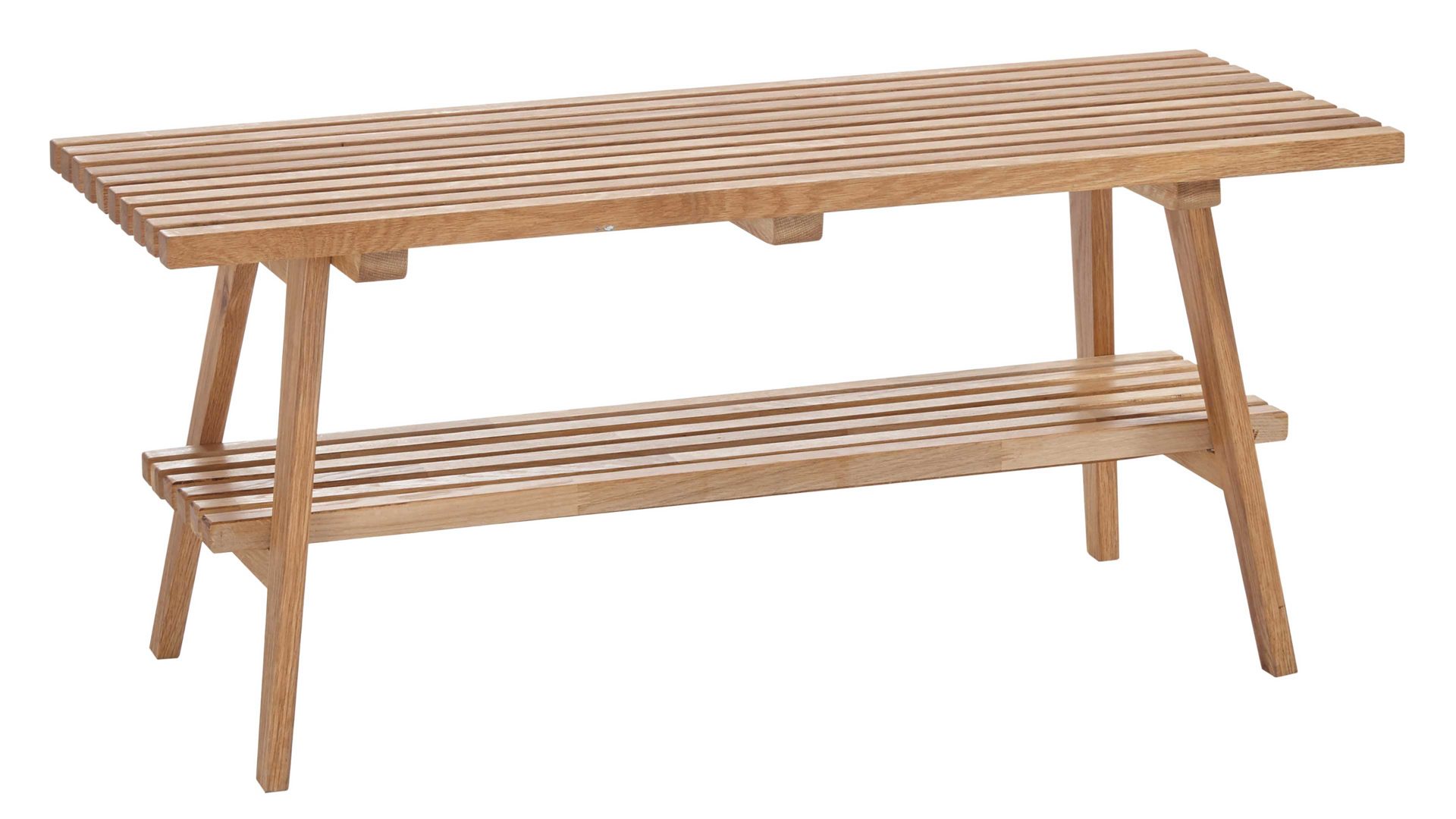 Garderobenbank Mca furniture aus Holz in Holzfarben Garderobenbank Alwar geölte Eiche - Länge ca. 100 cm