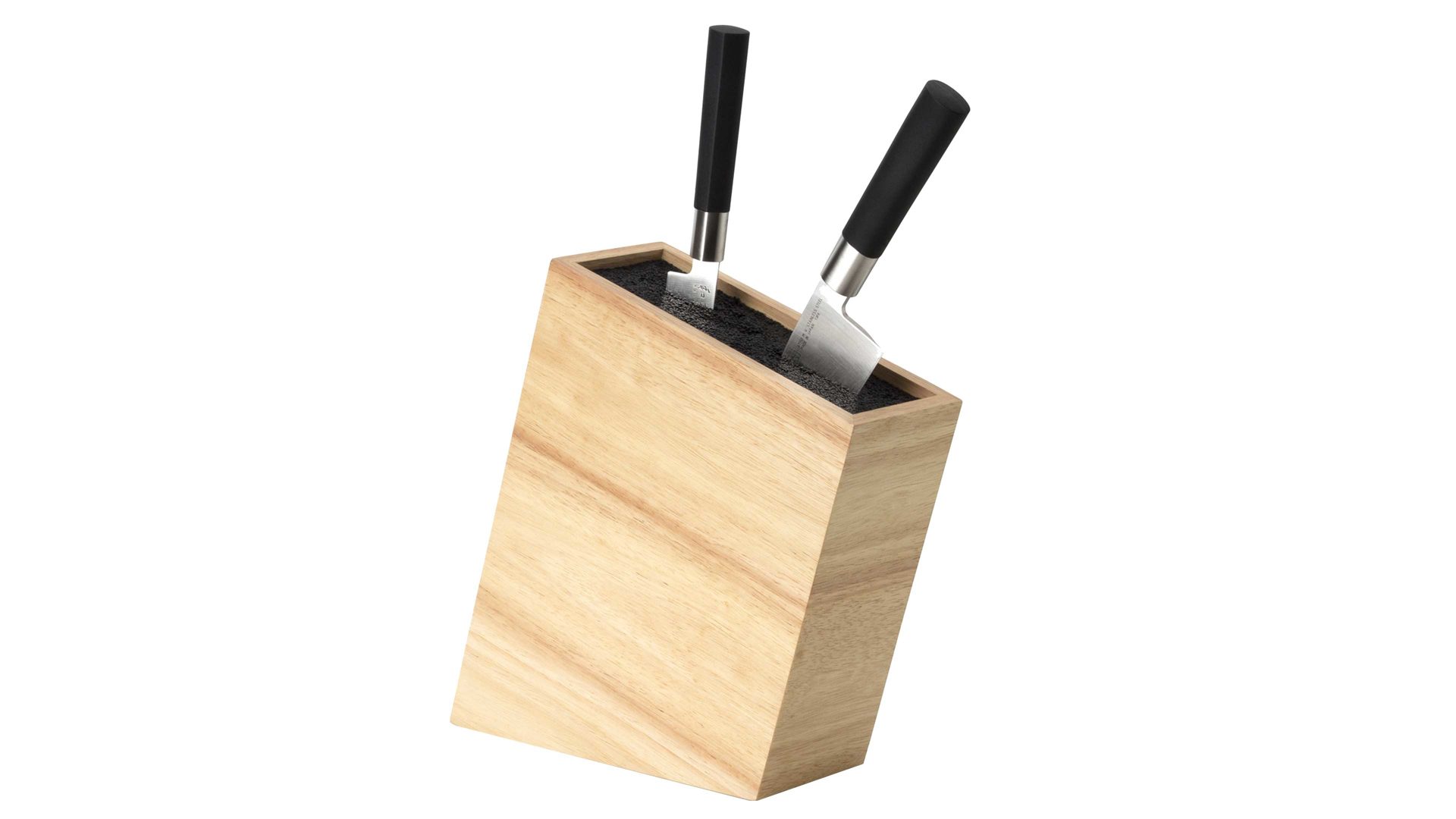 Messerblock Continenta aus Holz in Holzfarben CONTINENTA Messerblock Gummibaum – ca. 29 x 22 cm