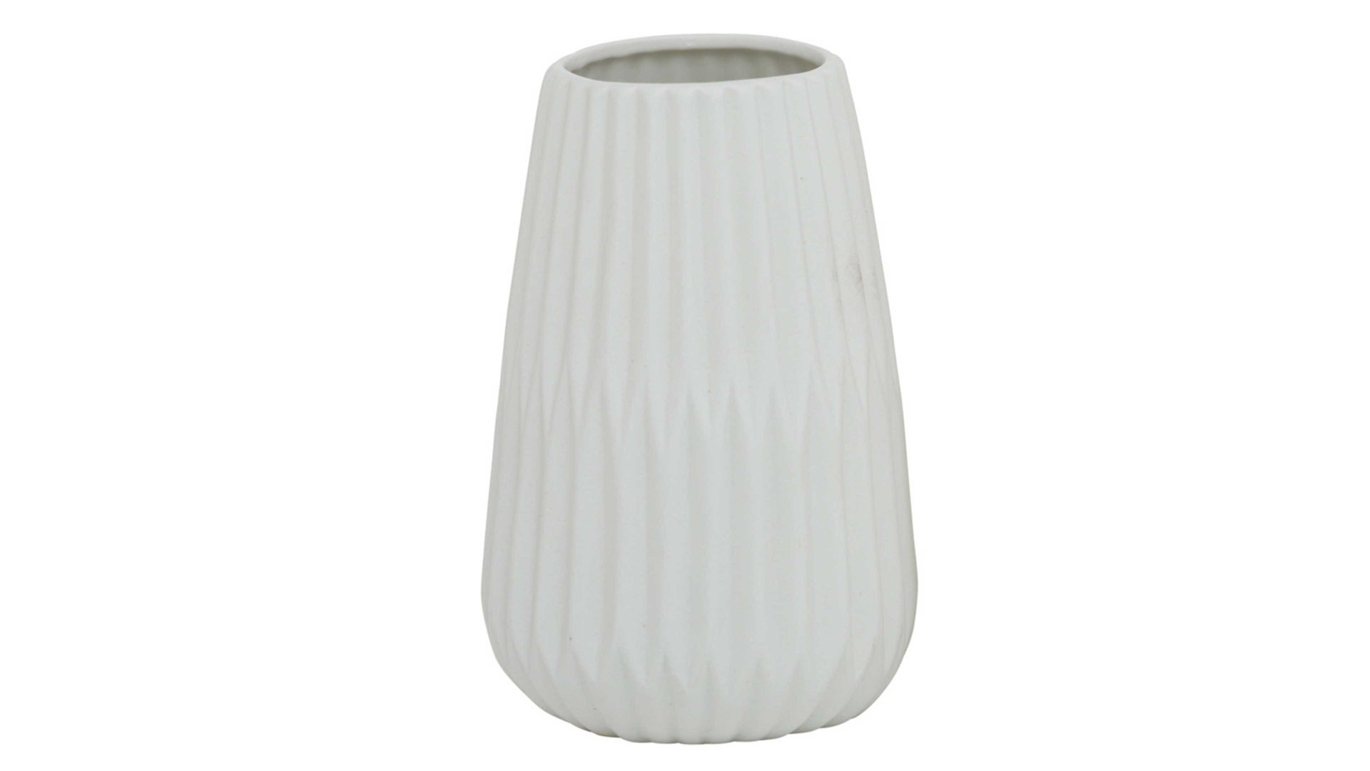 Vase Boltze aus Keramik in Weiß Vase Esko mattweißes Porzellan - Durchmesser ca. 8 cm