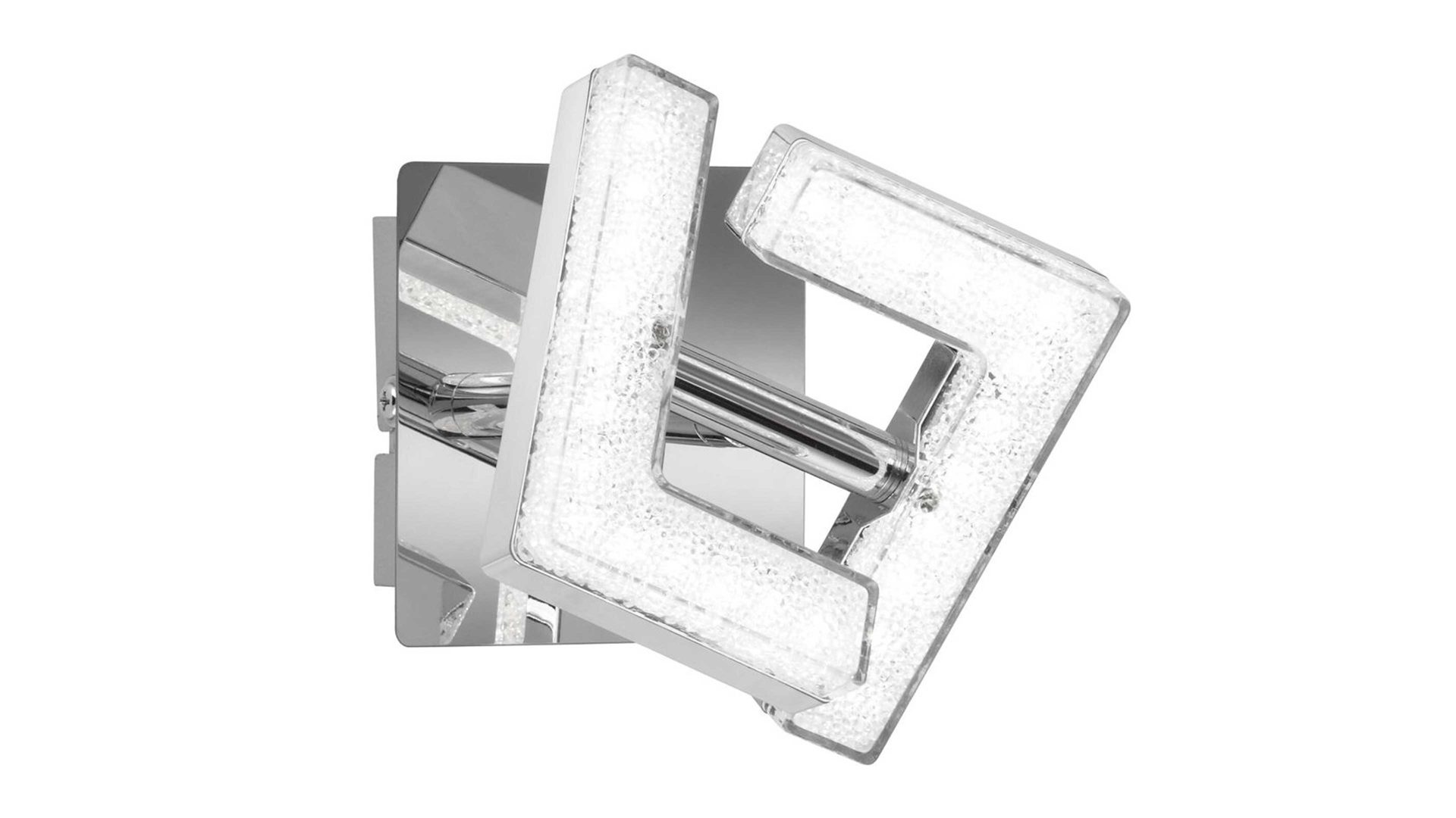Wandleuchte Wofi aus Metall in Metallfarben Spotleuchte Lea Chrom – ca. 10 x 10 cm