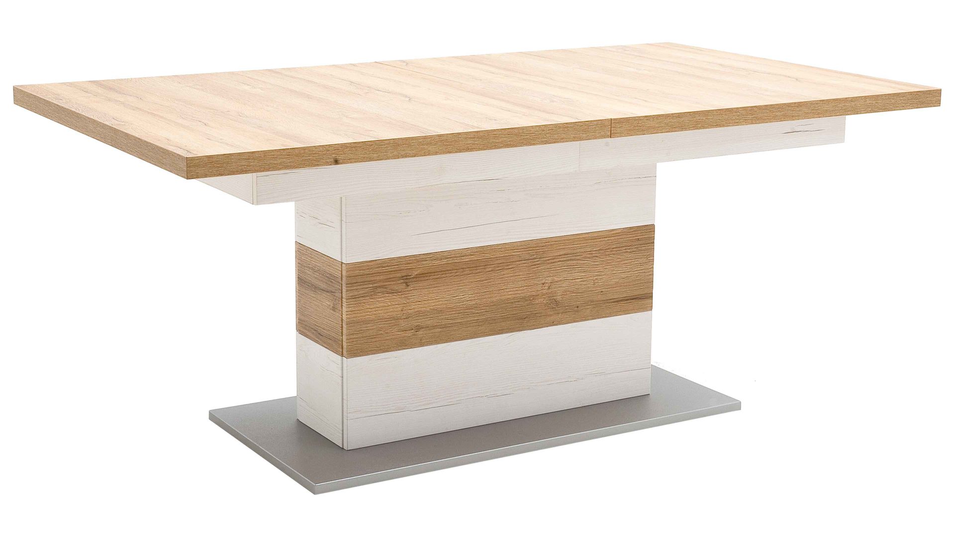Auszugtisch Mca furniture aus Holz in Holzfarben Wohnprogramm Brixen - Auszugtisch Pinie Aurelio & Grandson Oak - ca. 180-280 x 100 cm