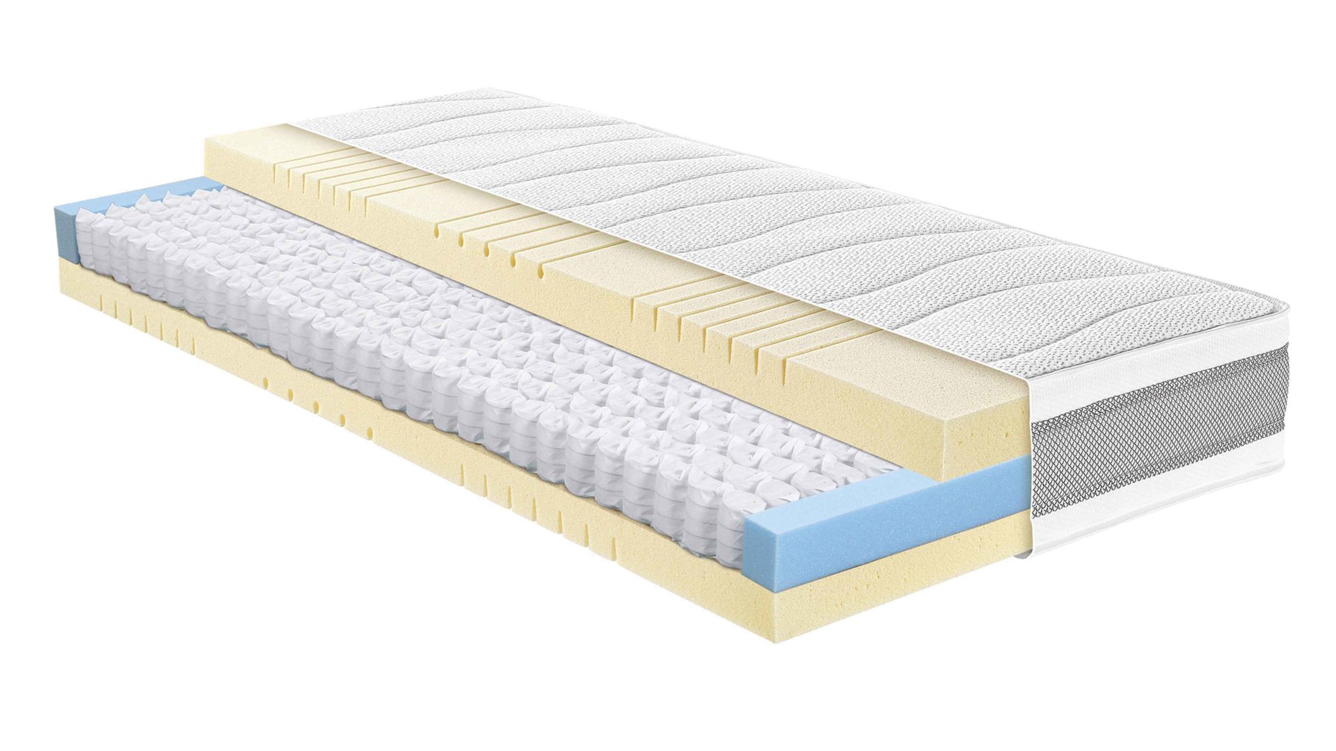 Federkernmatratze Metzeler aus Stoff in Weiß METZELER Matratze Suncore Spring Comfort Härtegrad 3 - Liegefläche ca. 100 x 200 cm